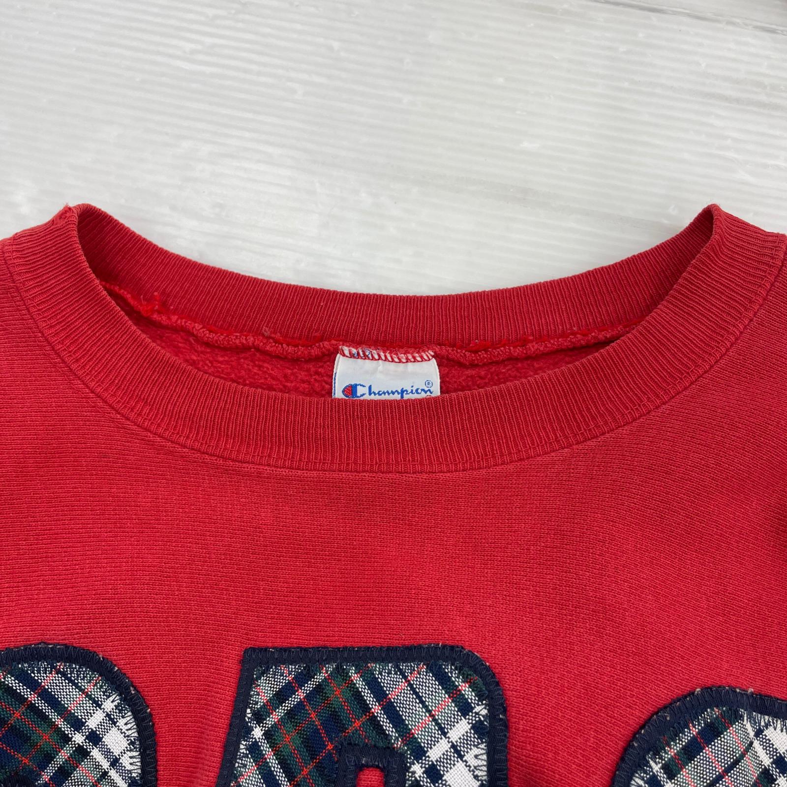 スウェット REVERSE WEAVE 刺繍タグ90s 赤 XL レッド