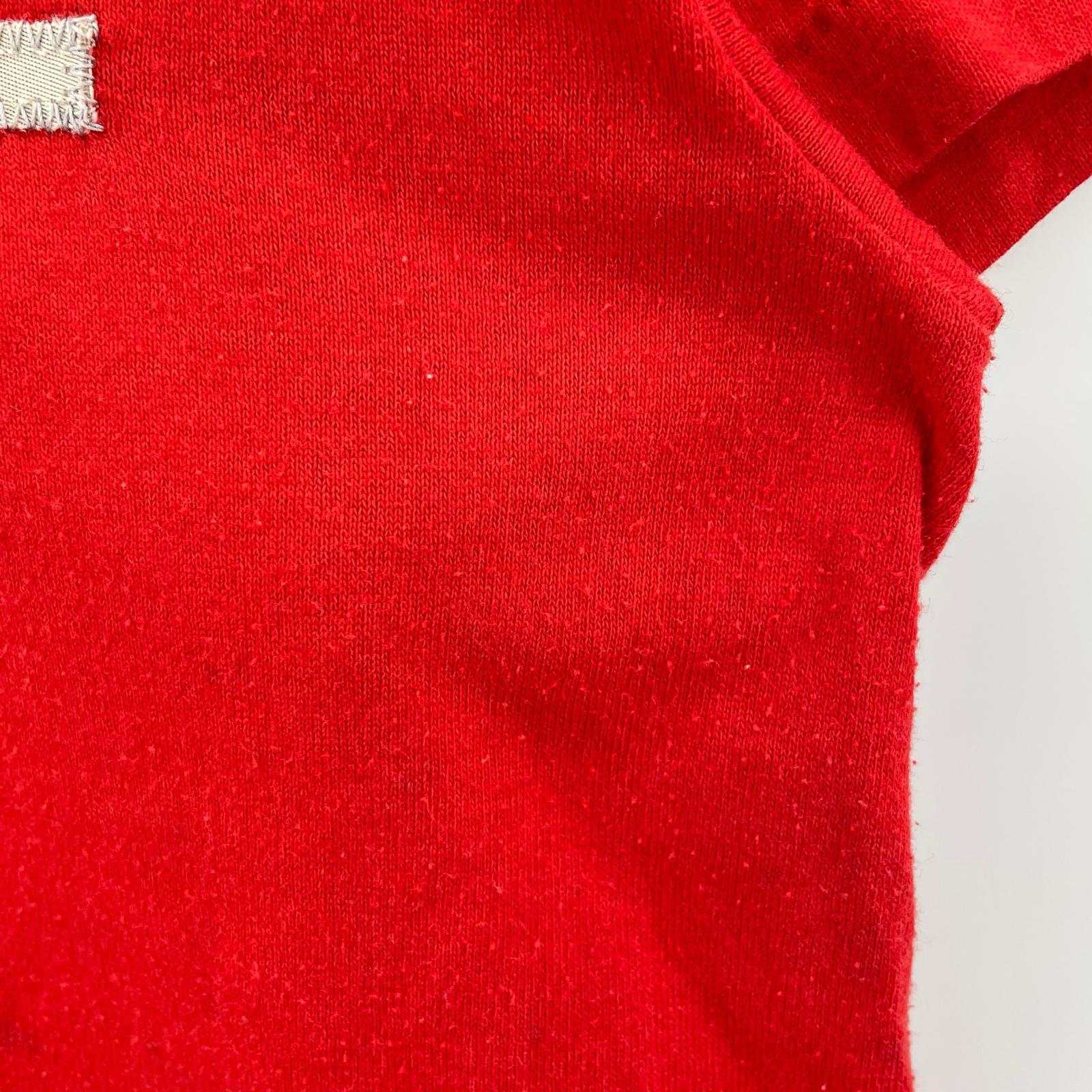 半袖Tシャツ RUSSEL ATHLETIC 80s 金タグパッチロゴS/STee 赤 (L) L レッド