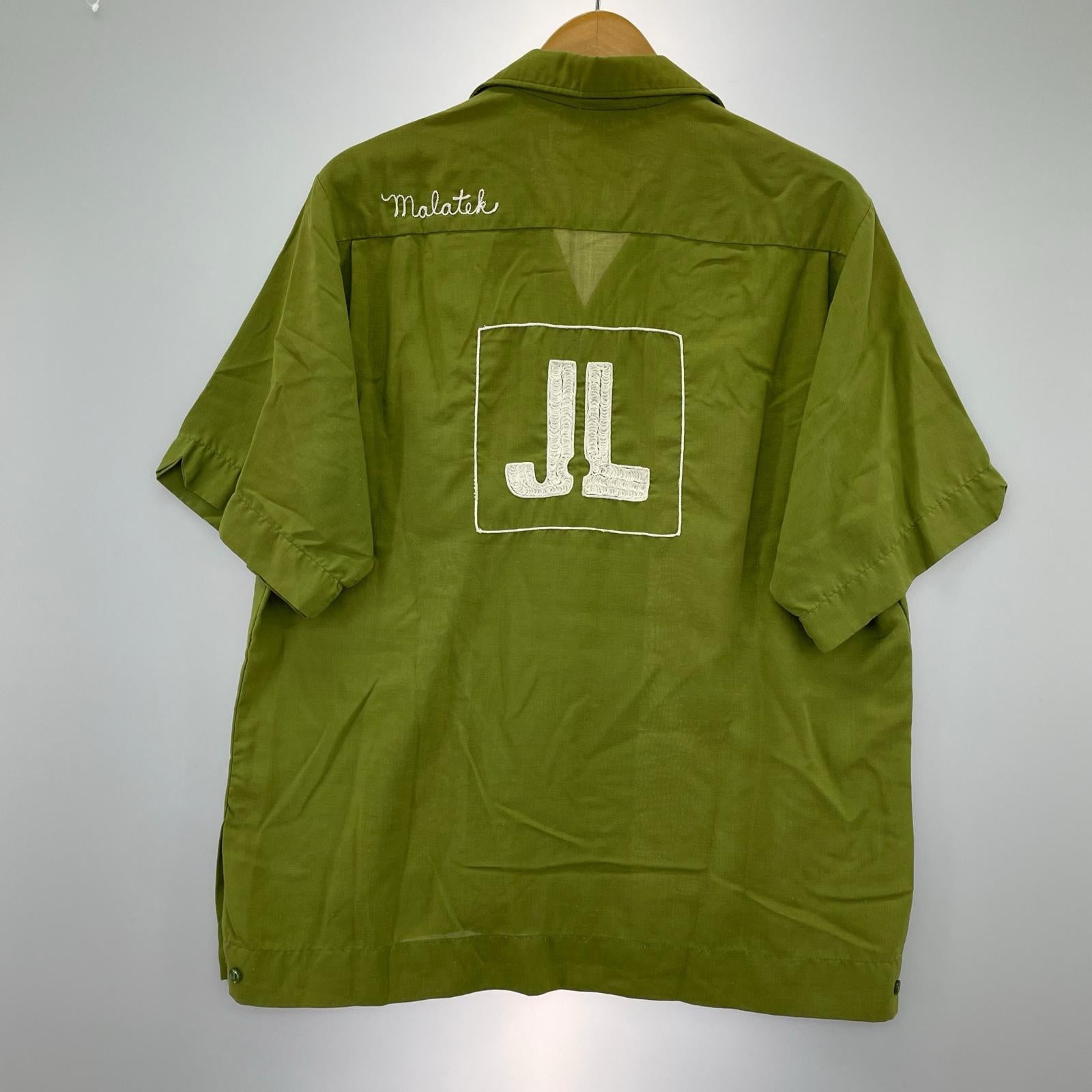 半袖シャツ KING LOUIE 60s ボーリングシャツ 緑 (ML) グリーン