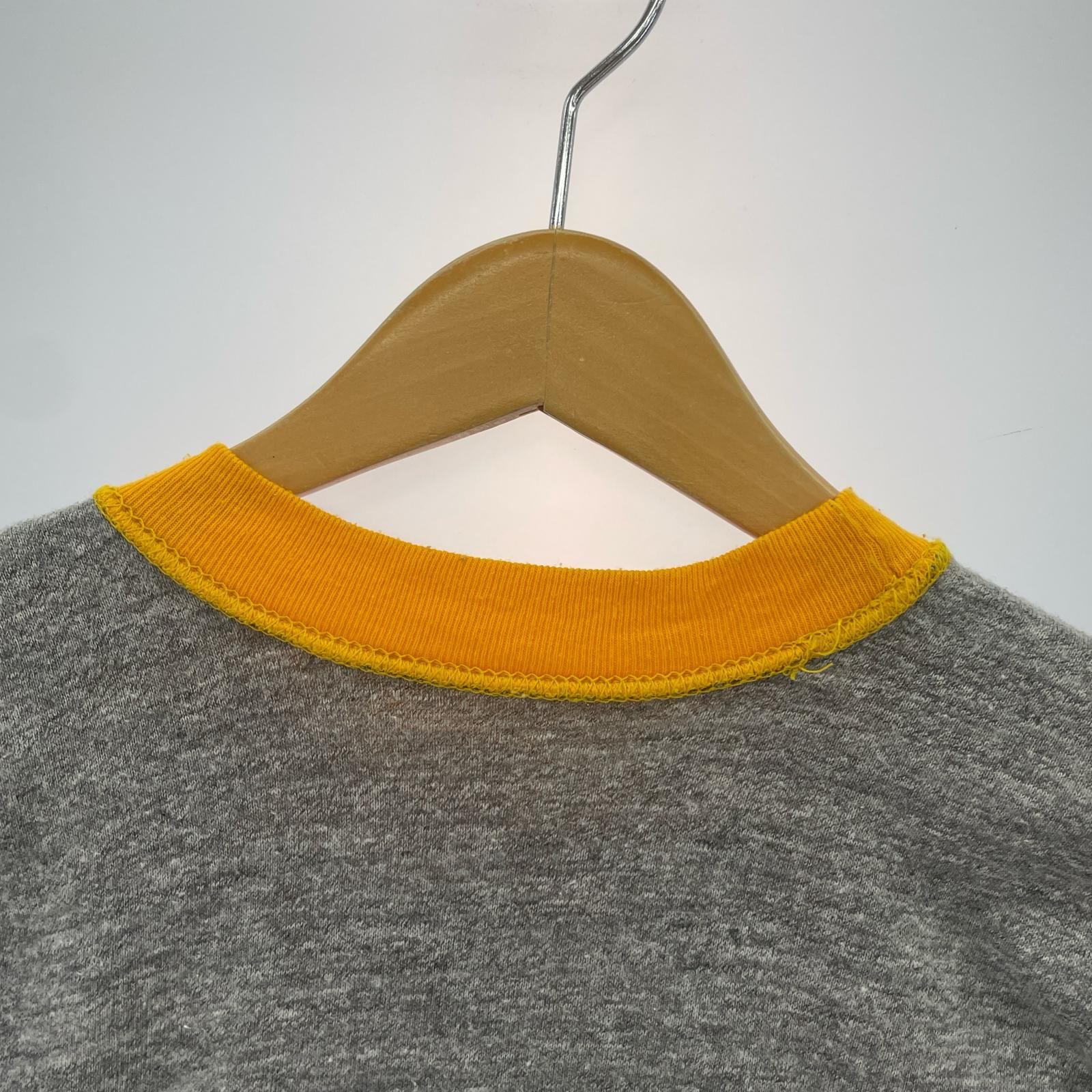 半袖Tシャツ RUSSEL ATHLETIC 80s 金タグ リバーシブル S/STee 黄×グレー (M) M