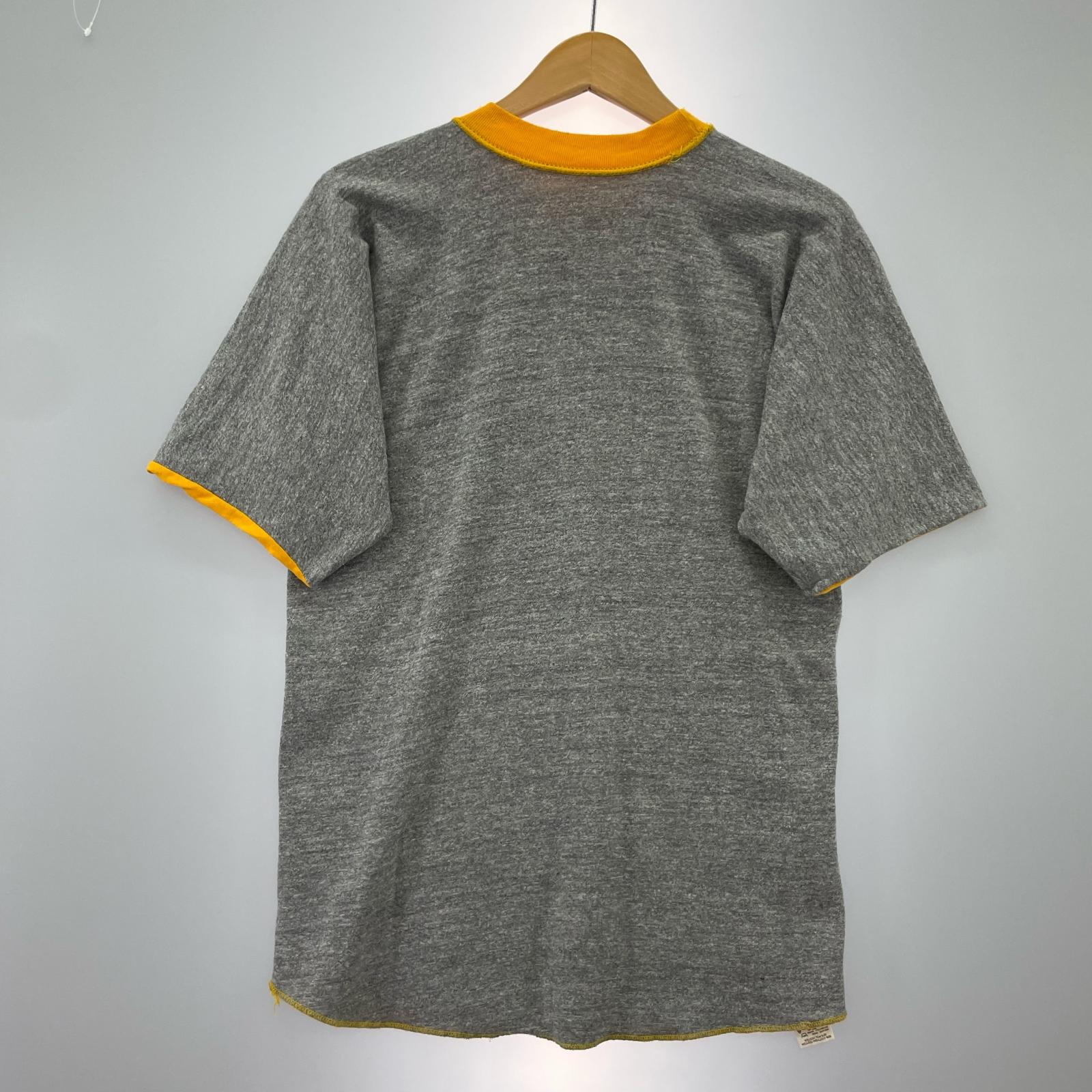 半袖Tシャツ RUSSEL ATHLETIC 80s 金タグ リバーシブル S/STee 黄×グレー (M) M