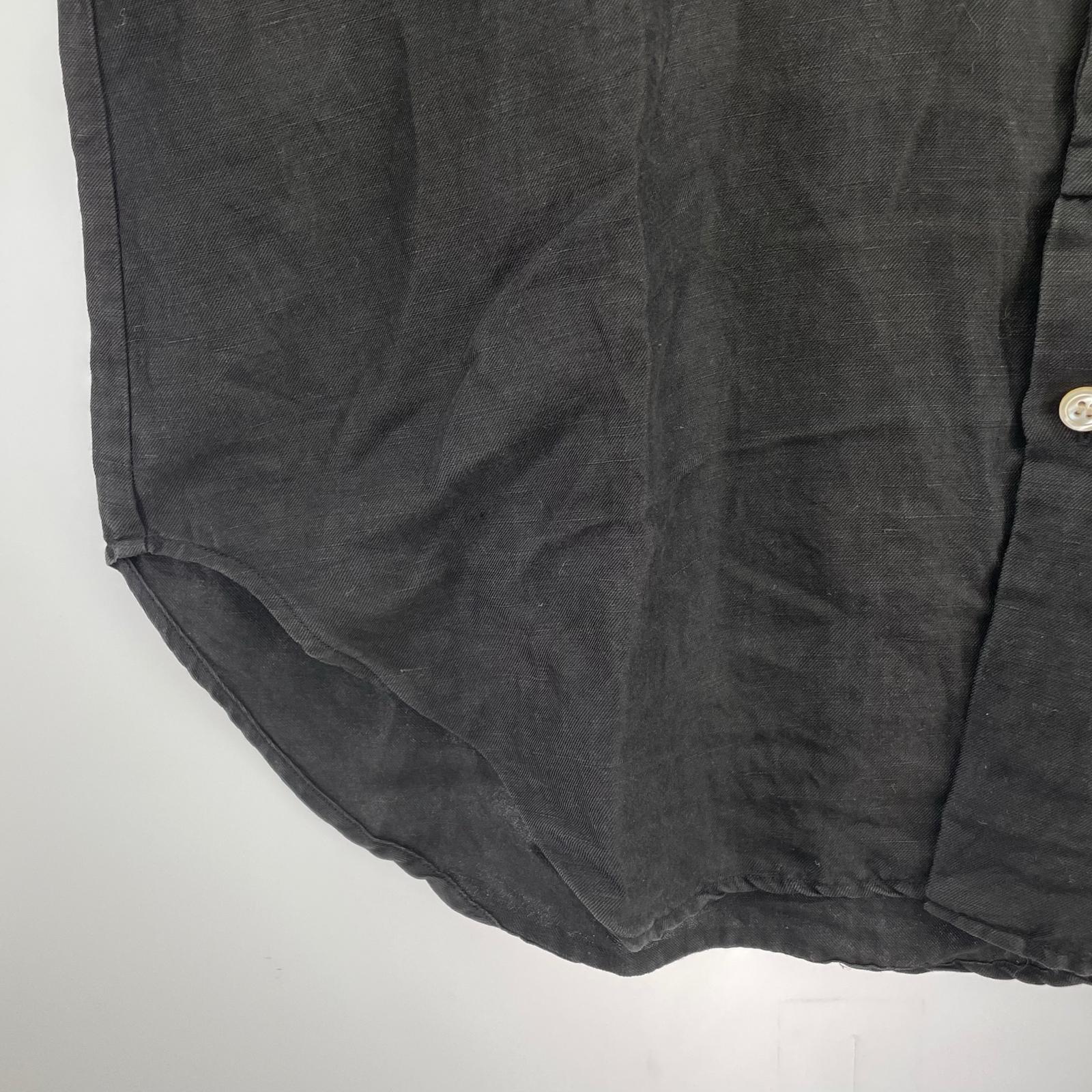 長袖シャツ BED J.W. FORD リネンシルク デザインロングシャツ 1 ブラック 1 ブラック
