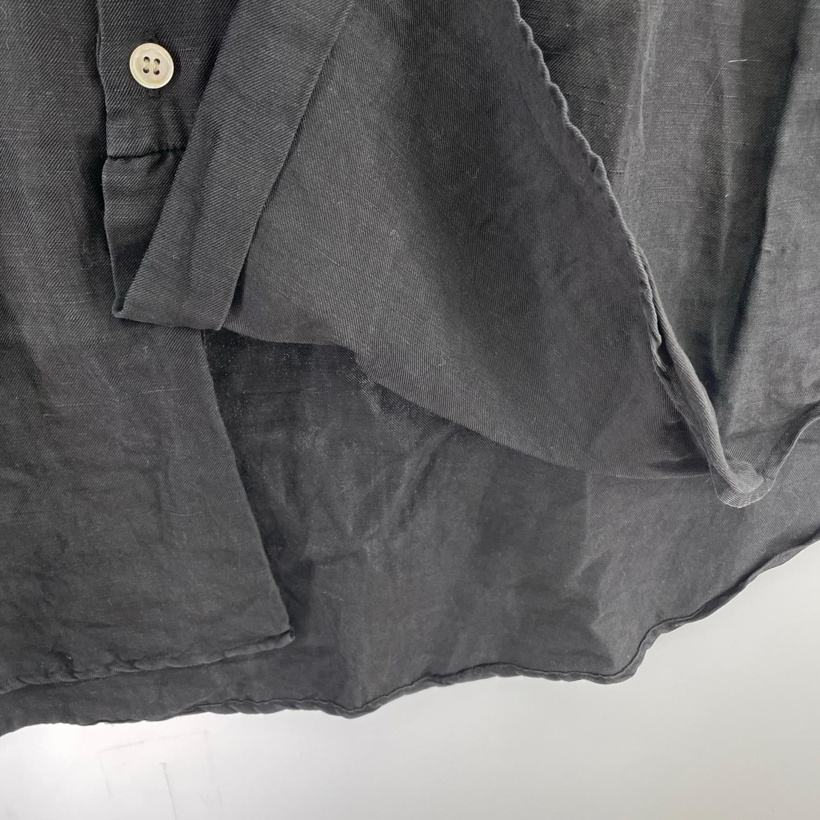 長袖シャツ BED J.W. FORD リネンシルク デザインロングシャツ 1 ブラック 1 ブラック