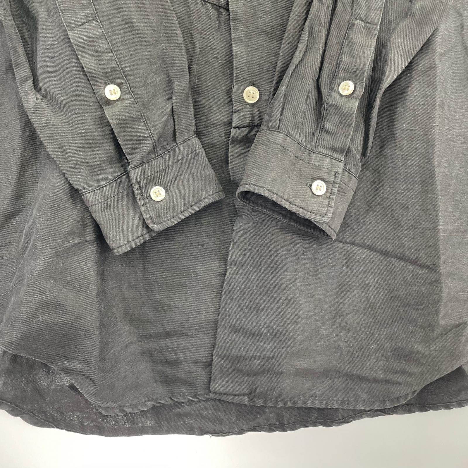 長袖シャツ BED J.W. FORD リネンシルク デザインロングシャツ 1 ブラック 1 ブラック