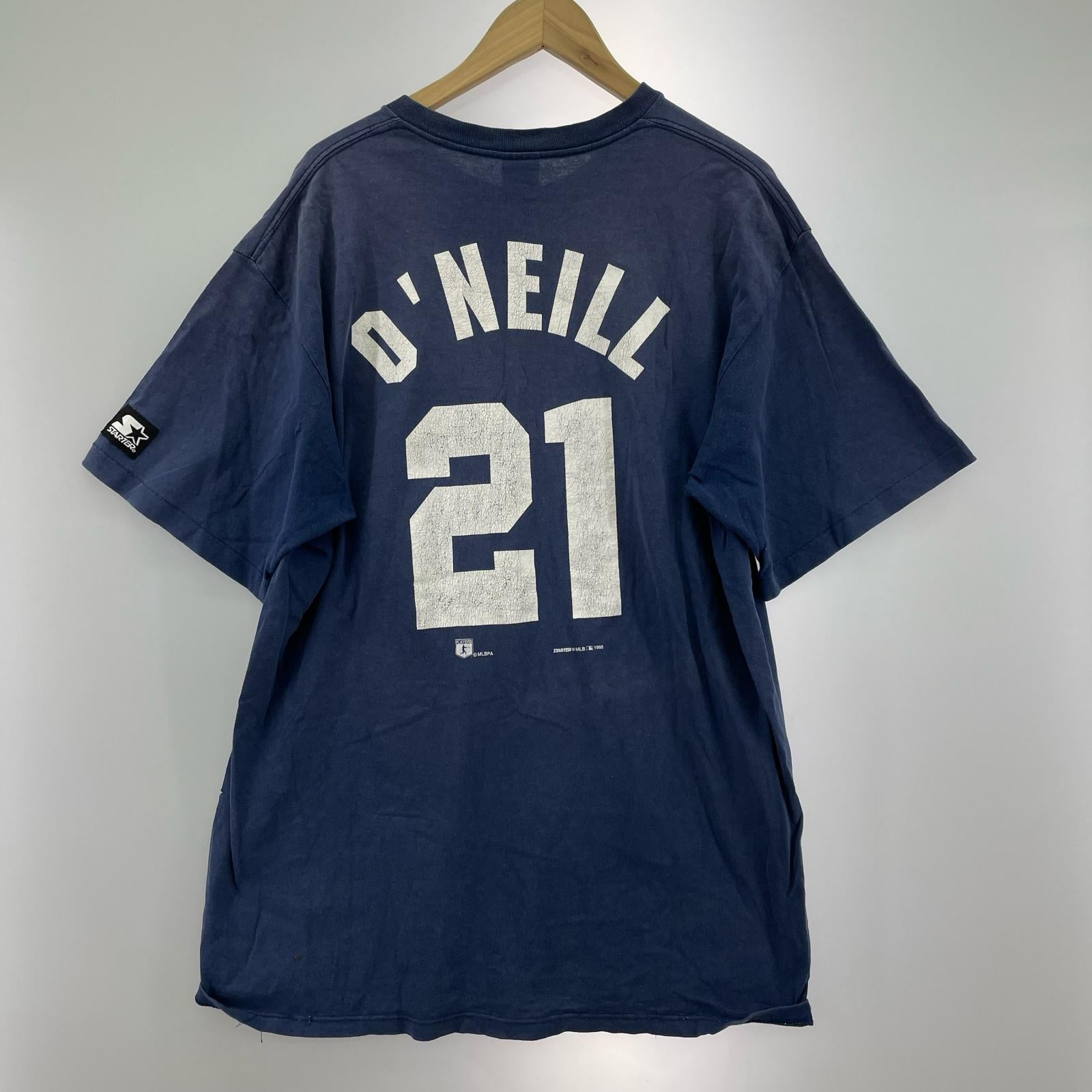 半袖Tシャツ 90s STARTER NY オニール L NVY L ネイビー