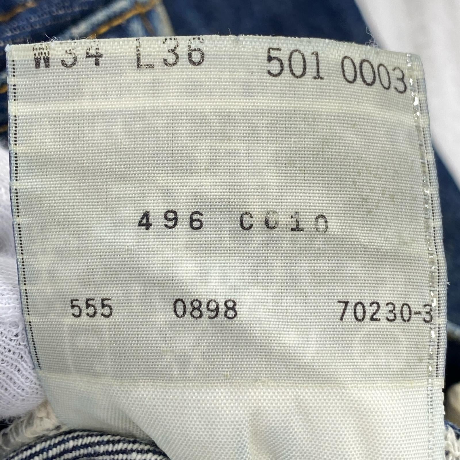 デニムパンツ 90s 復刻 501XX USA製 W34 L36 34 ブルー