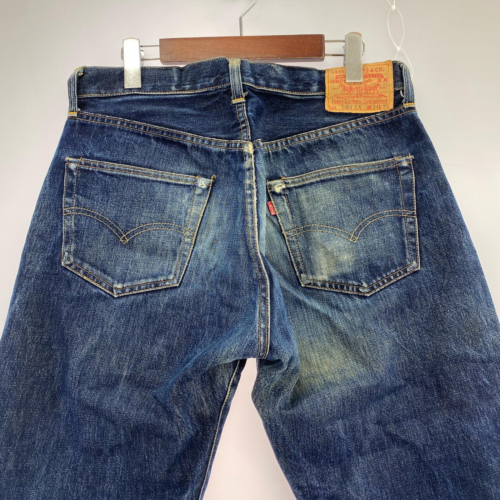 デニムパンツ 90s 復刻 501XX USA製 W34 L36 34 ブルー