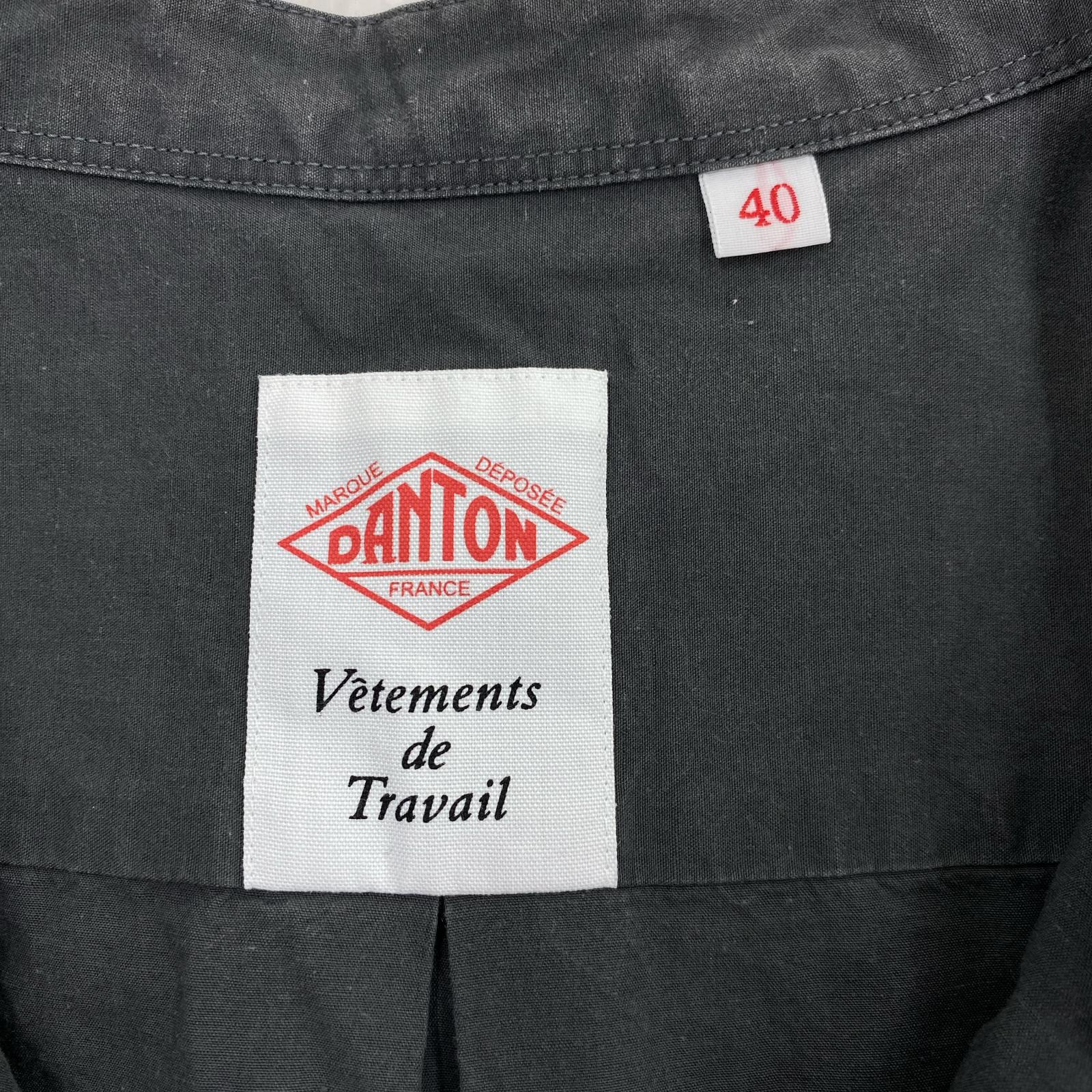 半袖シャツ リネン混 バンドカラーシャツ グレー 40 JD-3788 SCL 40
