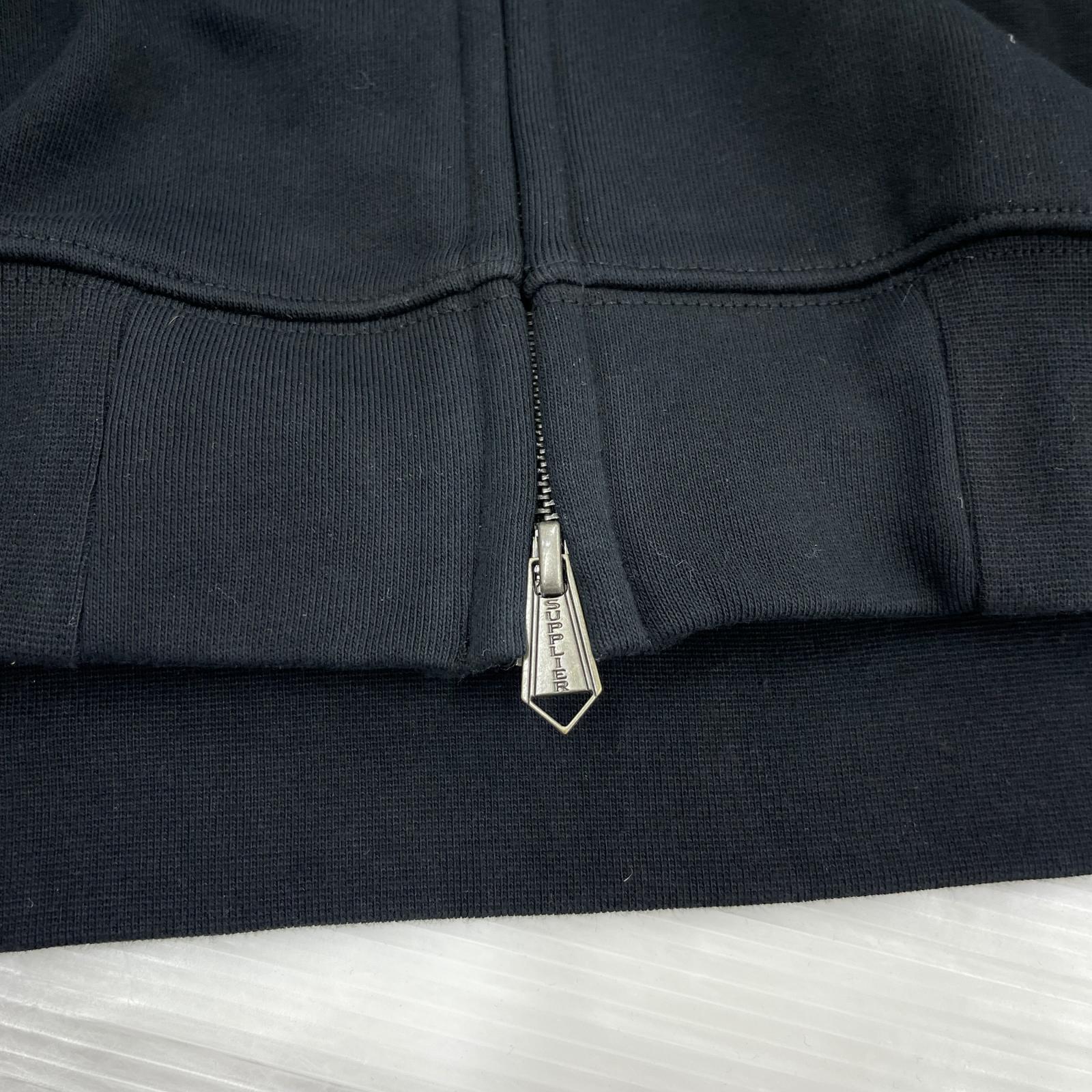 パーカー SUPPLIER Various Cross Zip Hoodie BLK S S ブラック