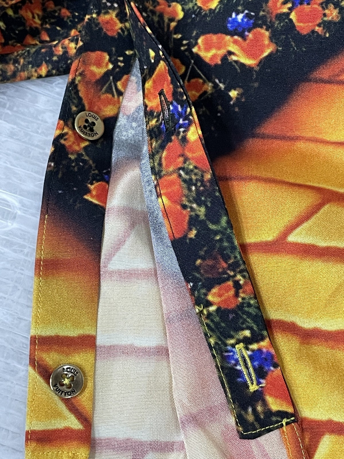 LOUIS VUITTON ヴァージル初期 19SS オズの魔法使い 総柄シルクシャツ XXL RM191 LUE HGS6W
