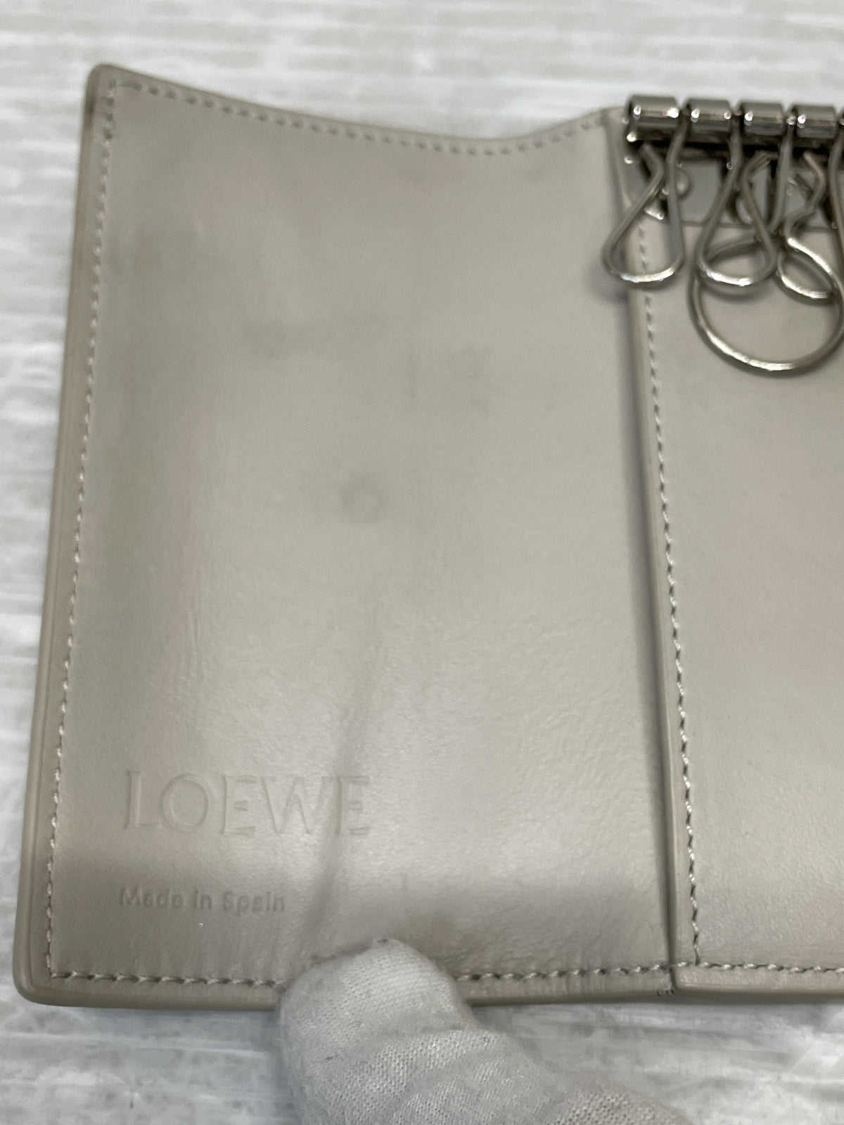 LOEWE ANAGRAM KEY CASE アナグラム 6連キーケース グレー