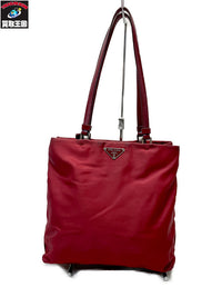 PRADA テスートベーシック ナイロンミニトートバッグ チェリーレッド