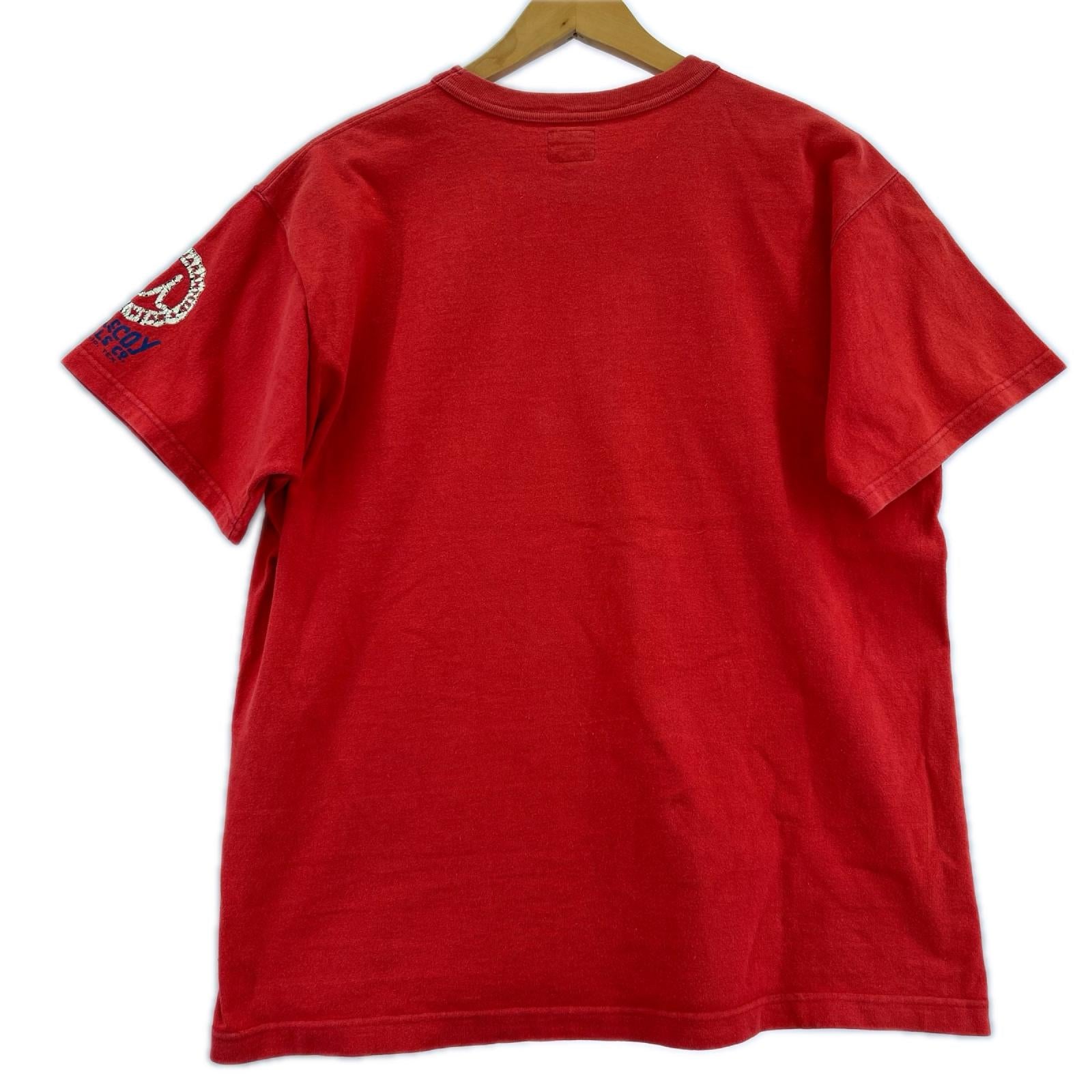 半袖Tシャツ バッファロー スカル 赤 (44) 44 レッド