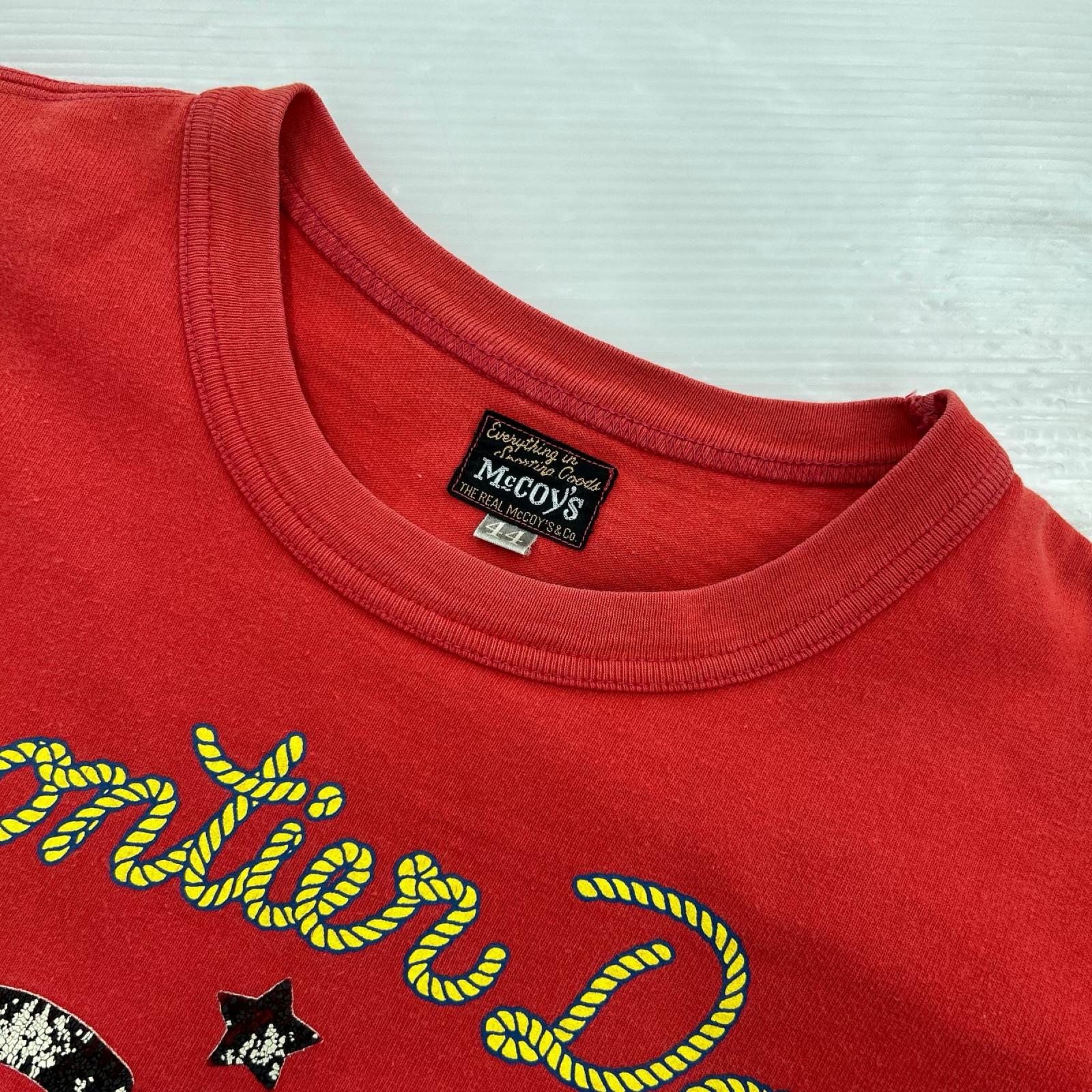 半袖Tシャツ バッファロー スカル 赤 (44) 44 レッド