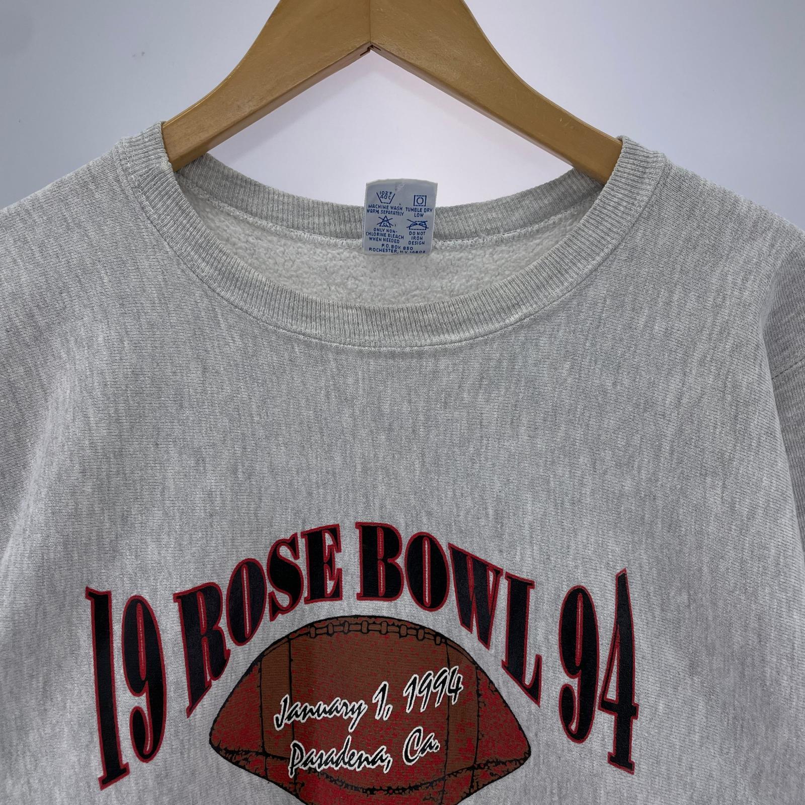 スウェット 90s REVERSE WAVE USA製 COLLEGE(L) L グレー