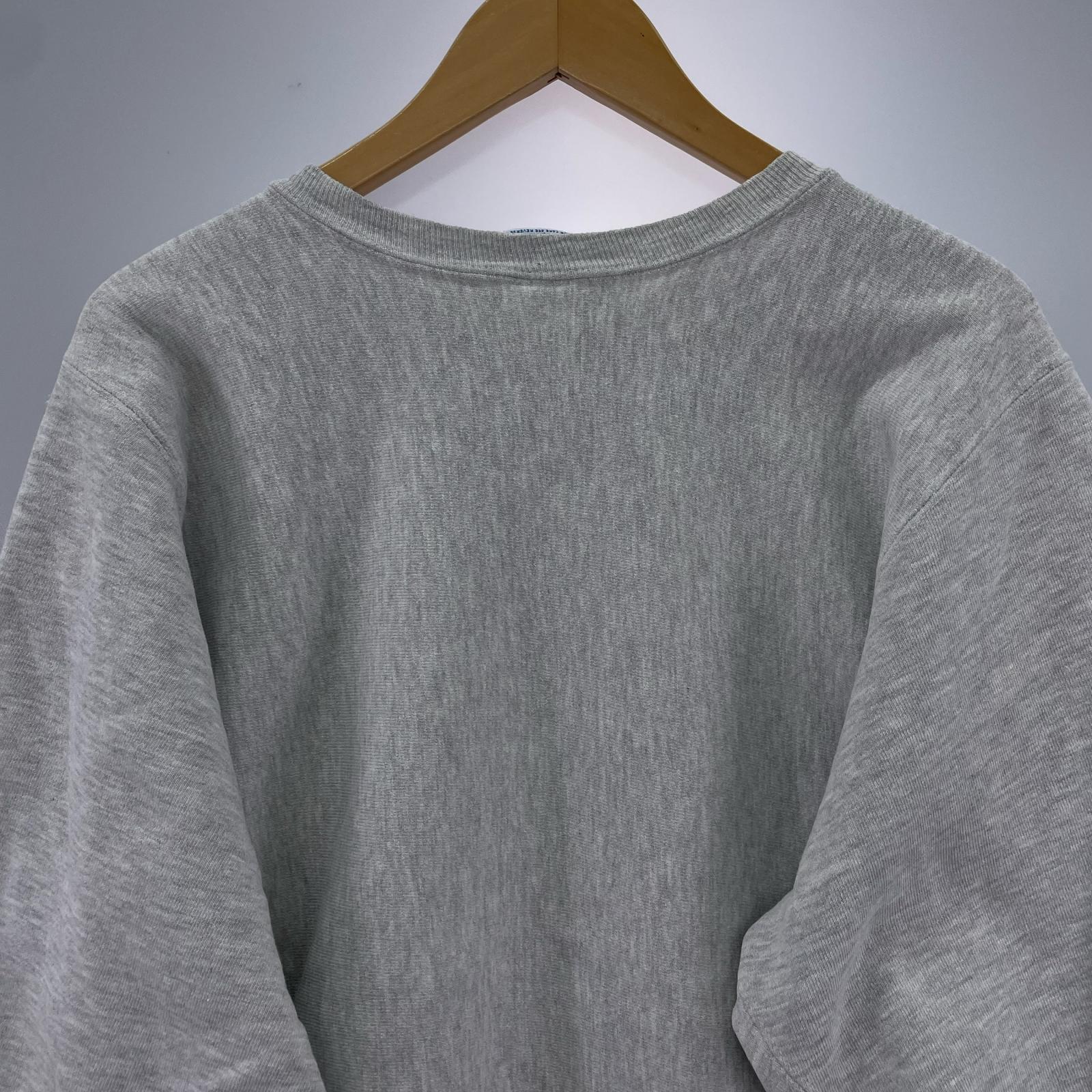 スウェット 90s REVERSE WAVE USA製 COLLEGE(L) L グレー