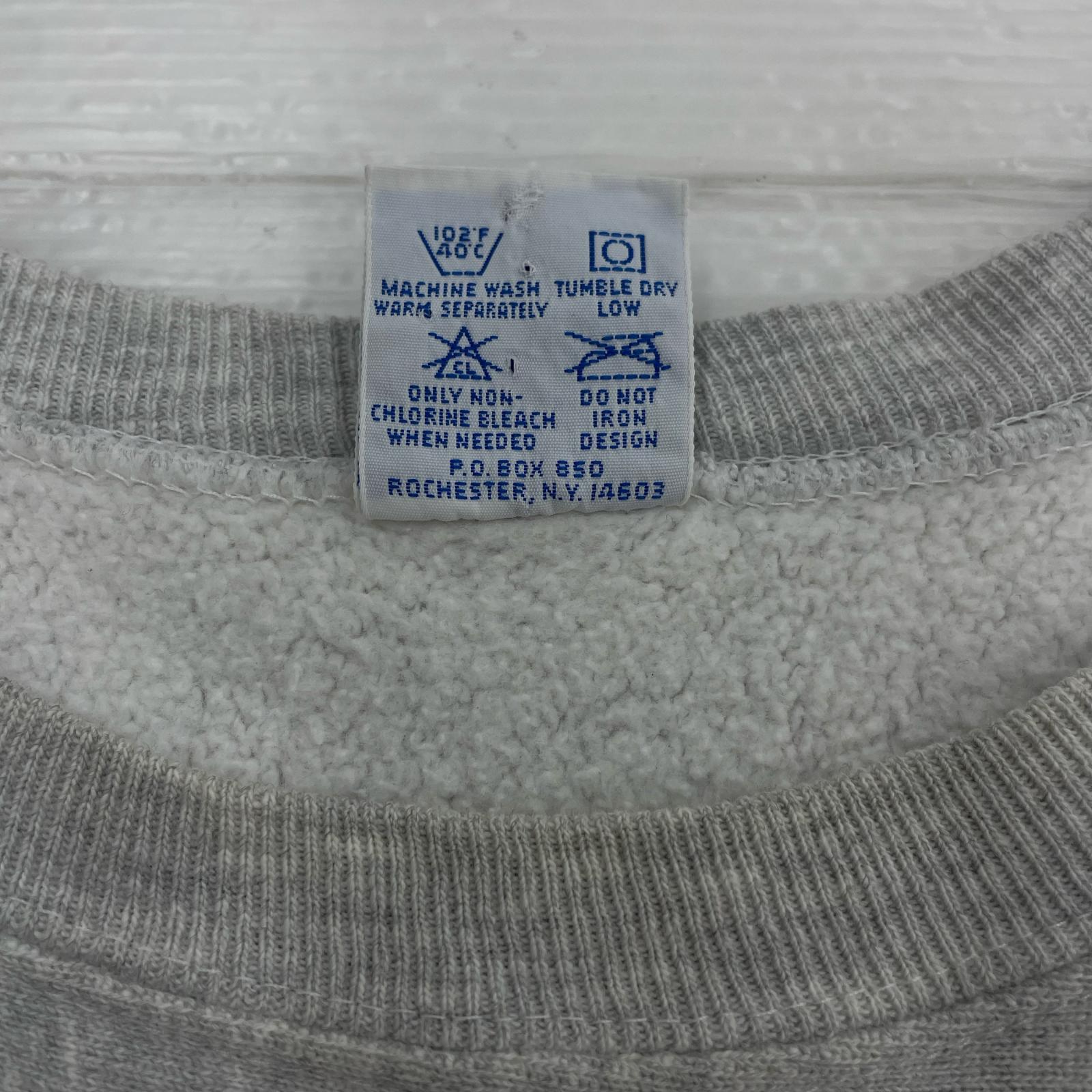 スウェット 90s REVERSE WAVE USA製 COLLEGE(L) L グレー