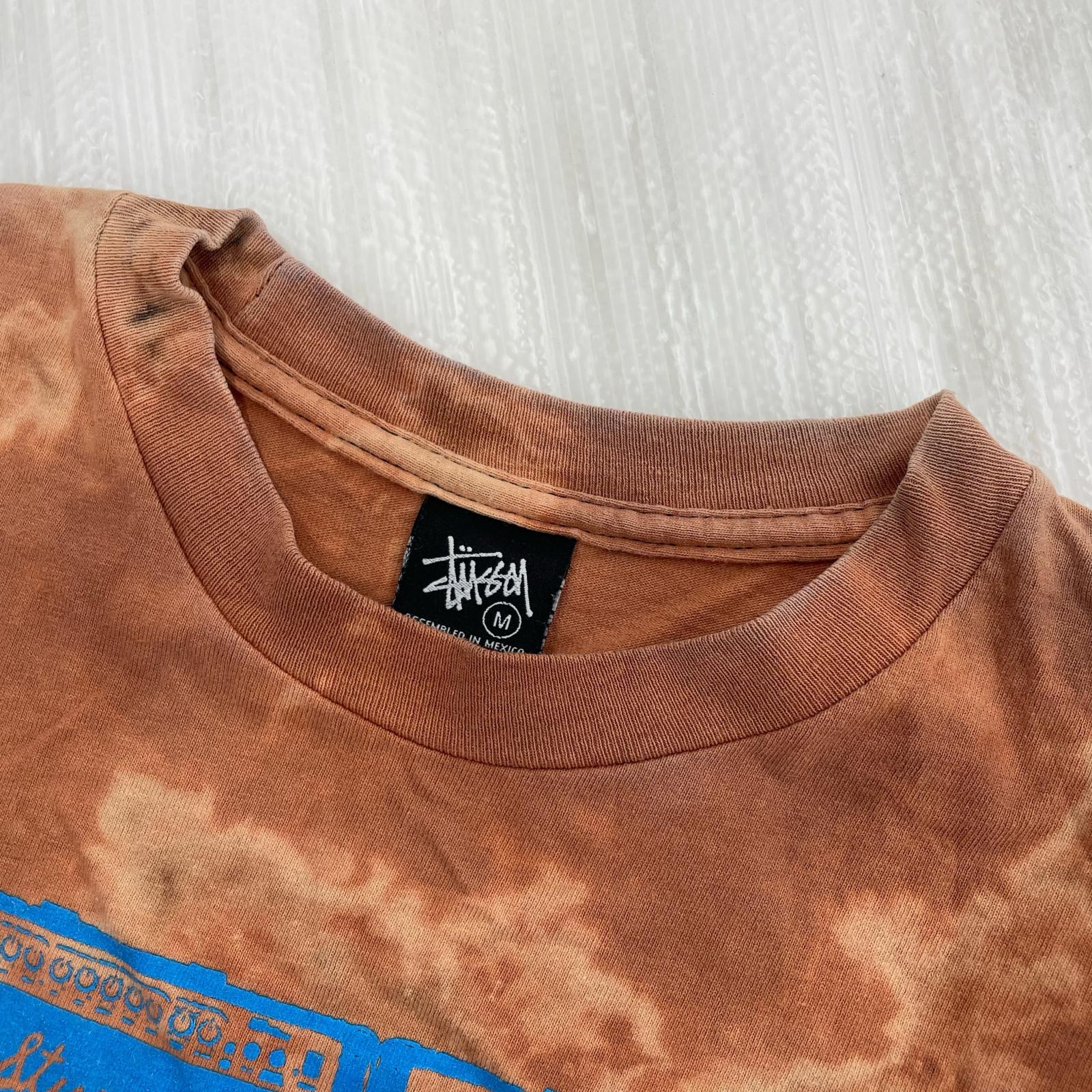 半袖Tシャツ STUSSY S/STee スケルトン タイダイ (M) M オレンジ