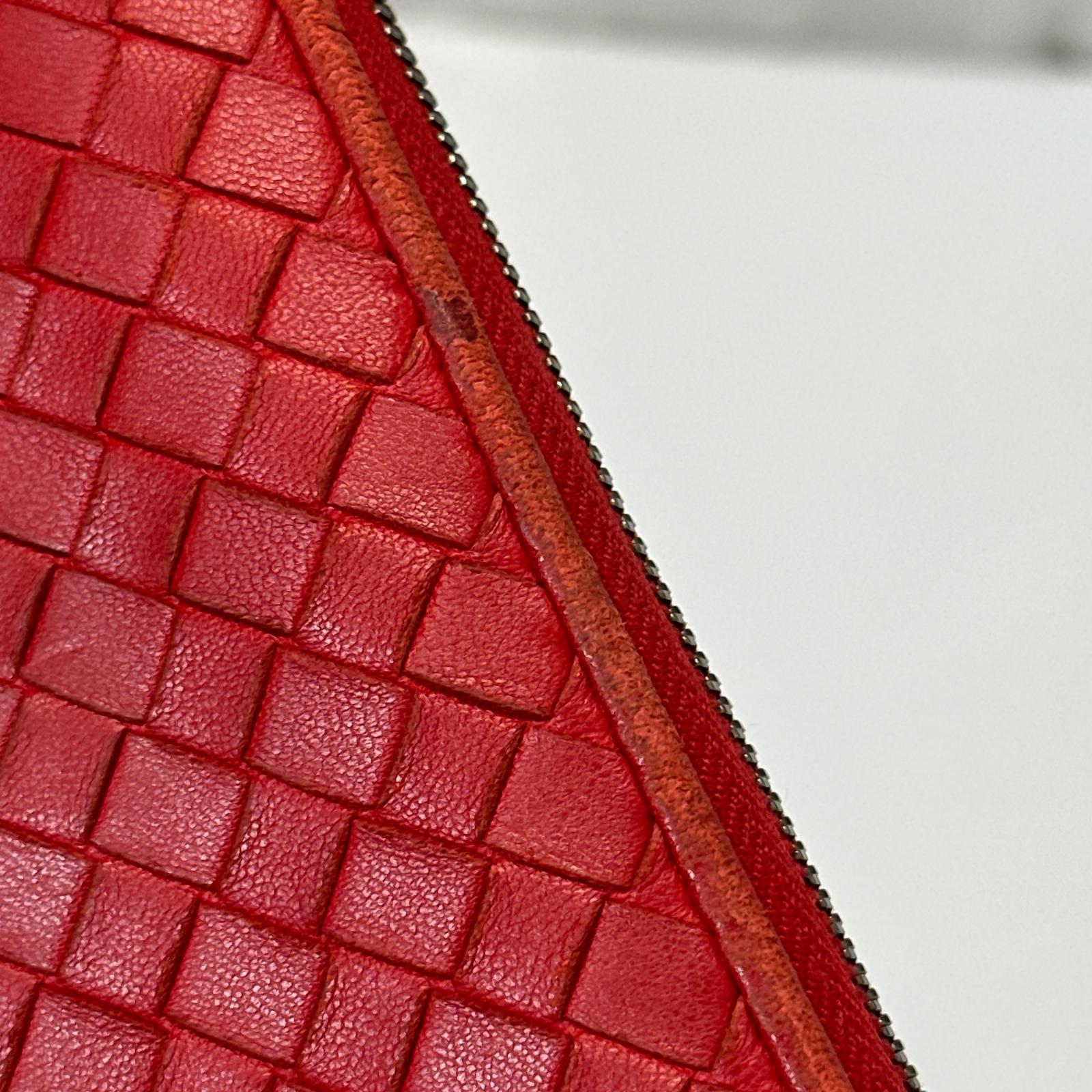 Bottega Beneta イントレチャート 長財布 赤