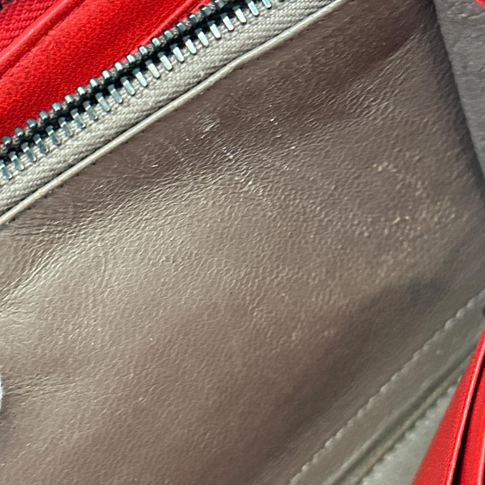Bottega Beneta イントレチャート 長財布 赤