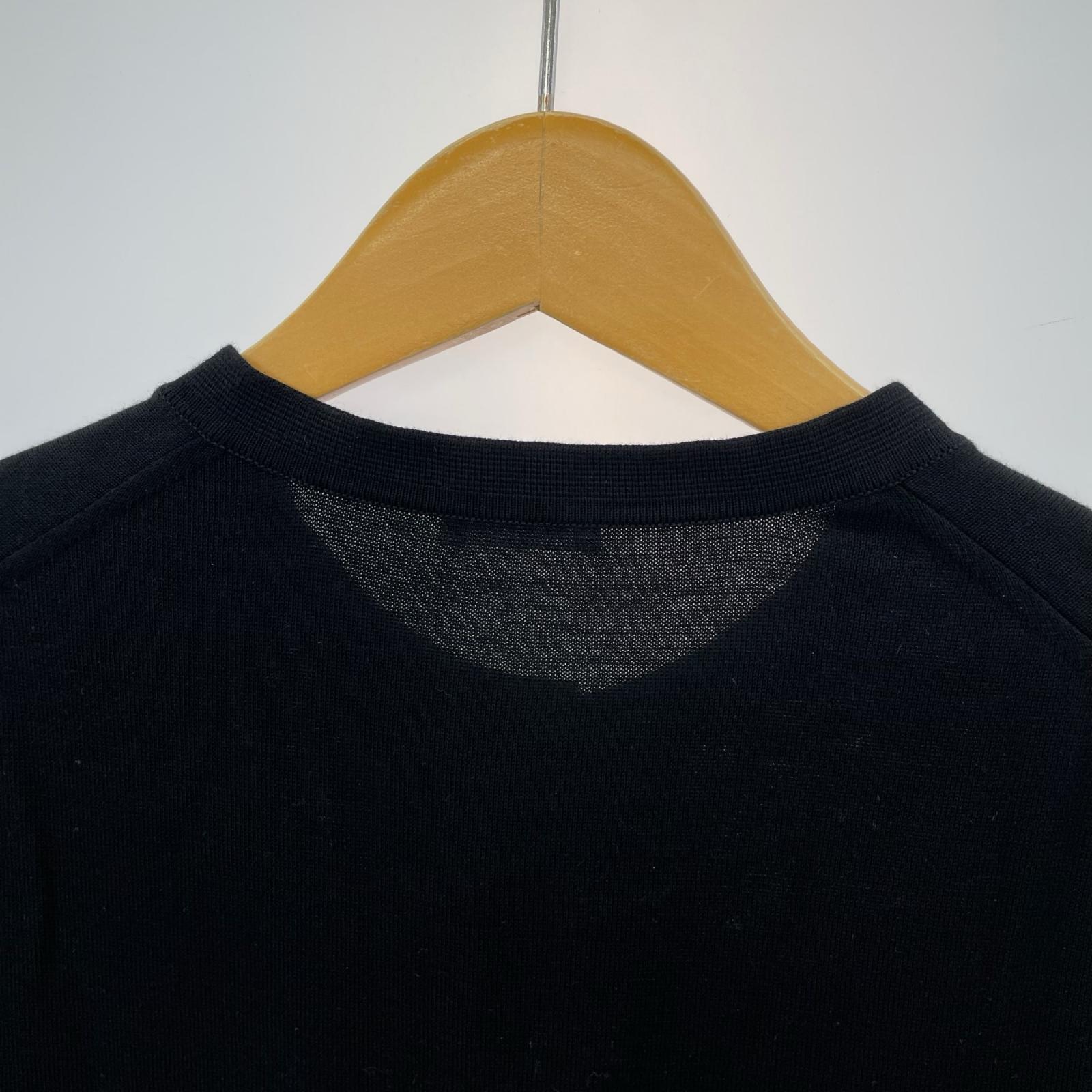 半袖Tシャツ +CLOTHET/ヘンリーネックニットT/4/ブラック 4 ブラック