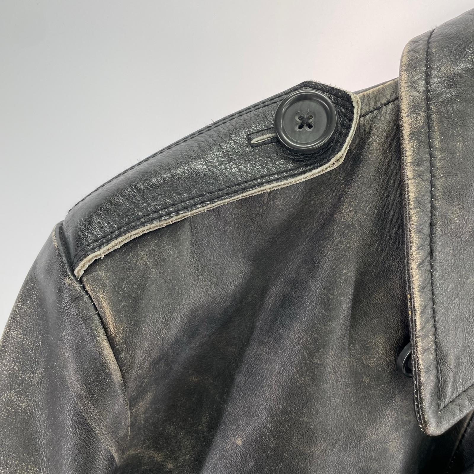 レザージャケット 00s カーコート L BLK L ブラック