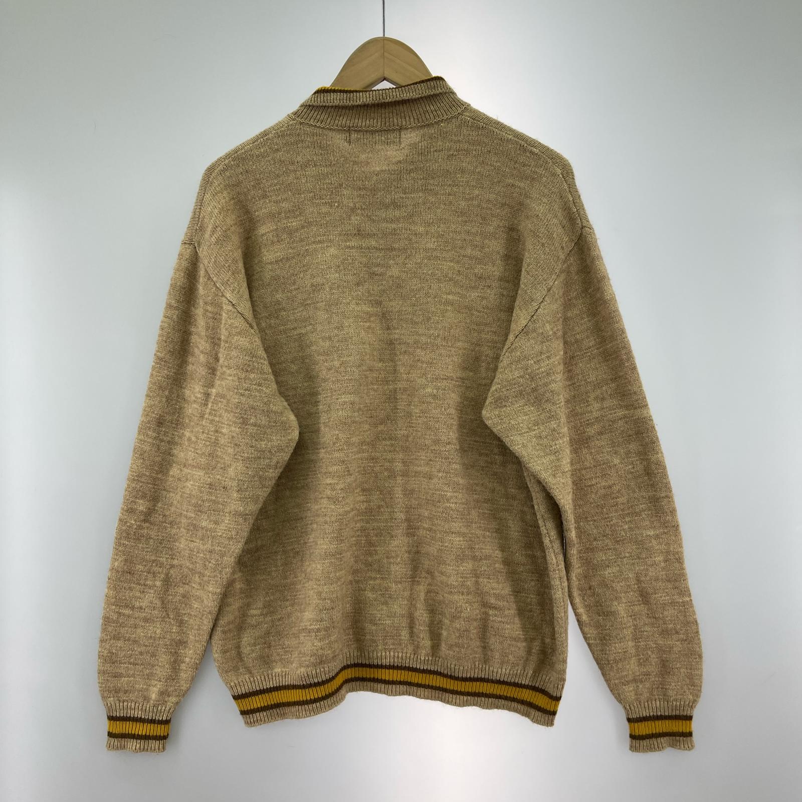 ニット L/Sニットポロ ROUND LETTERSワッペン (L) L