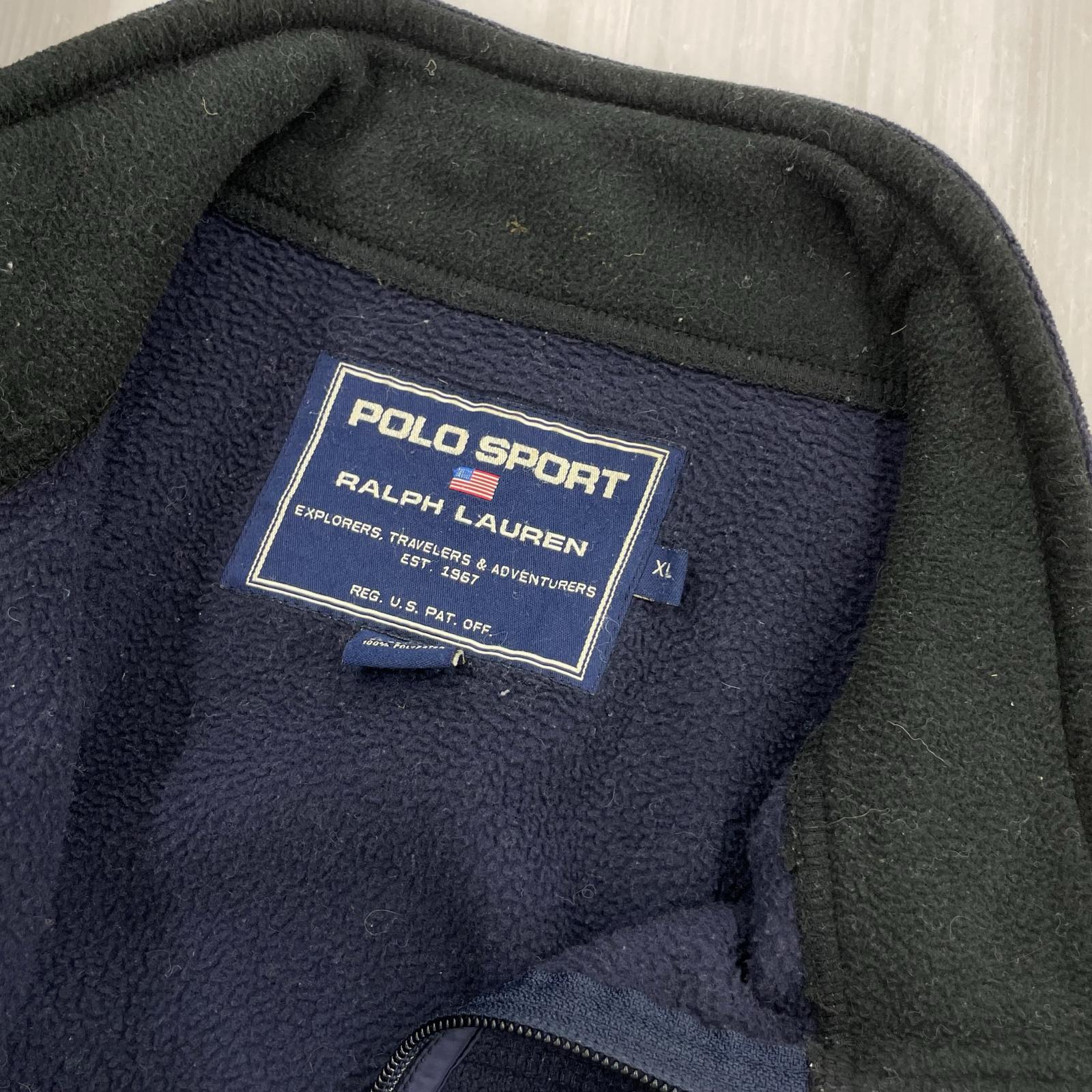ブルゾン 90s POLO SPORT Fleece Jacket LL ネイビー