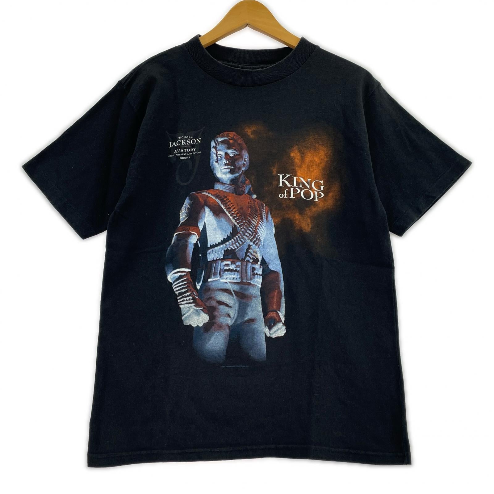 半袖Tシャツ マイケルジャクソン KING OF POP 1994コピーライト 米国製 L L ブラック