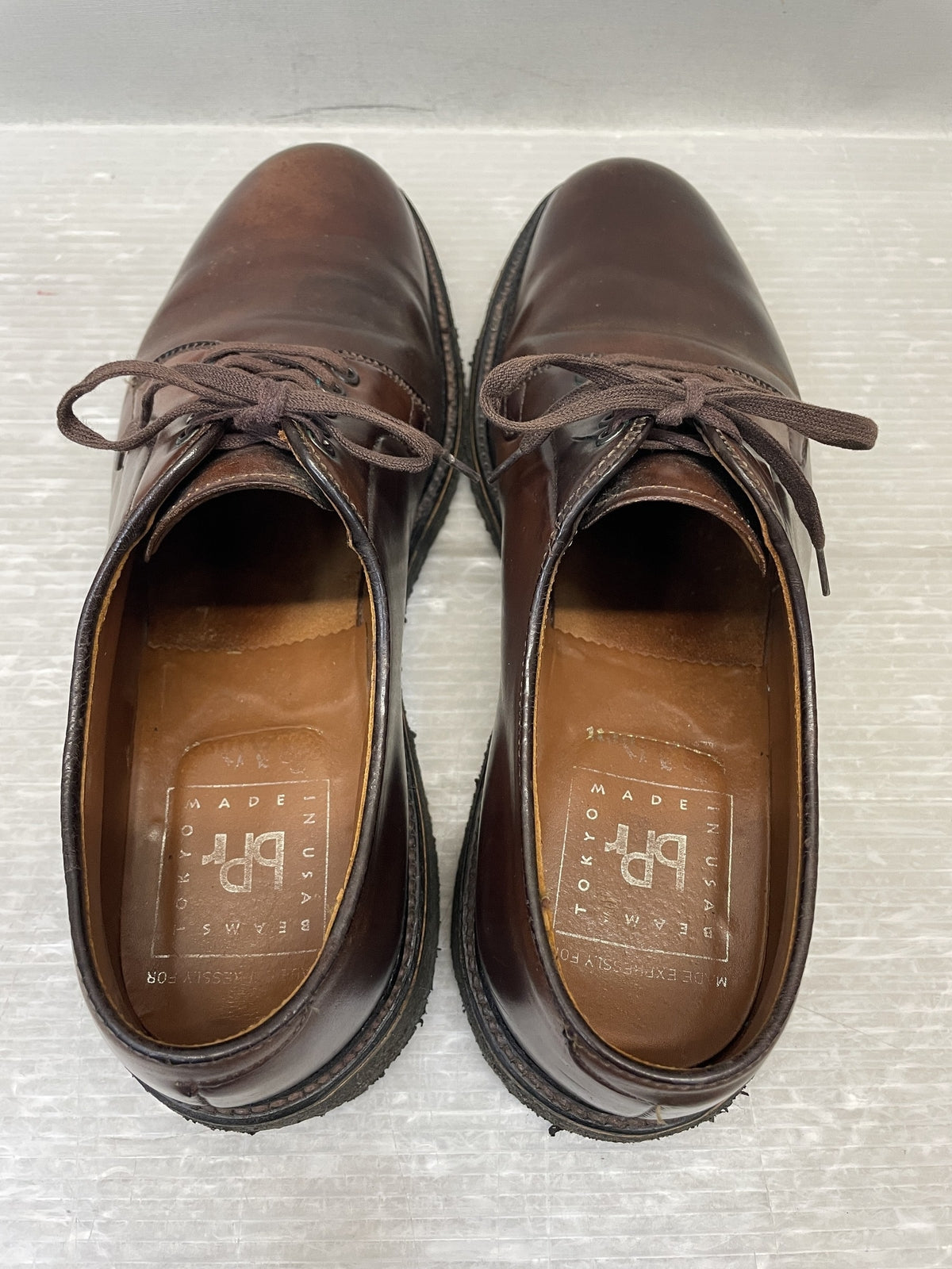 シューズ ALDEN BEAMS別注 9903 コードバン プレーントゥレザーシューズ 8 1/2D ブラウン