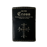 ライター USA製 SILVER Cross レザー ブラック