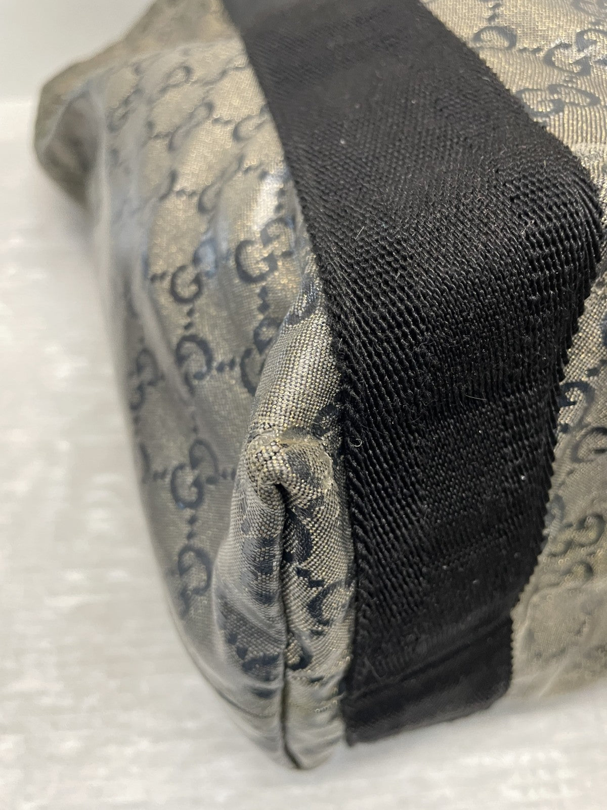 GUCCI GG クリスタル トートバッグ PVCレザー 203998