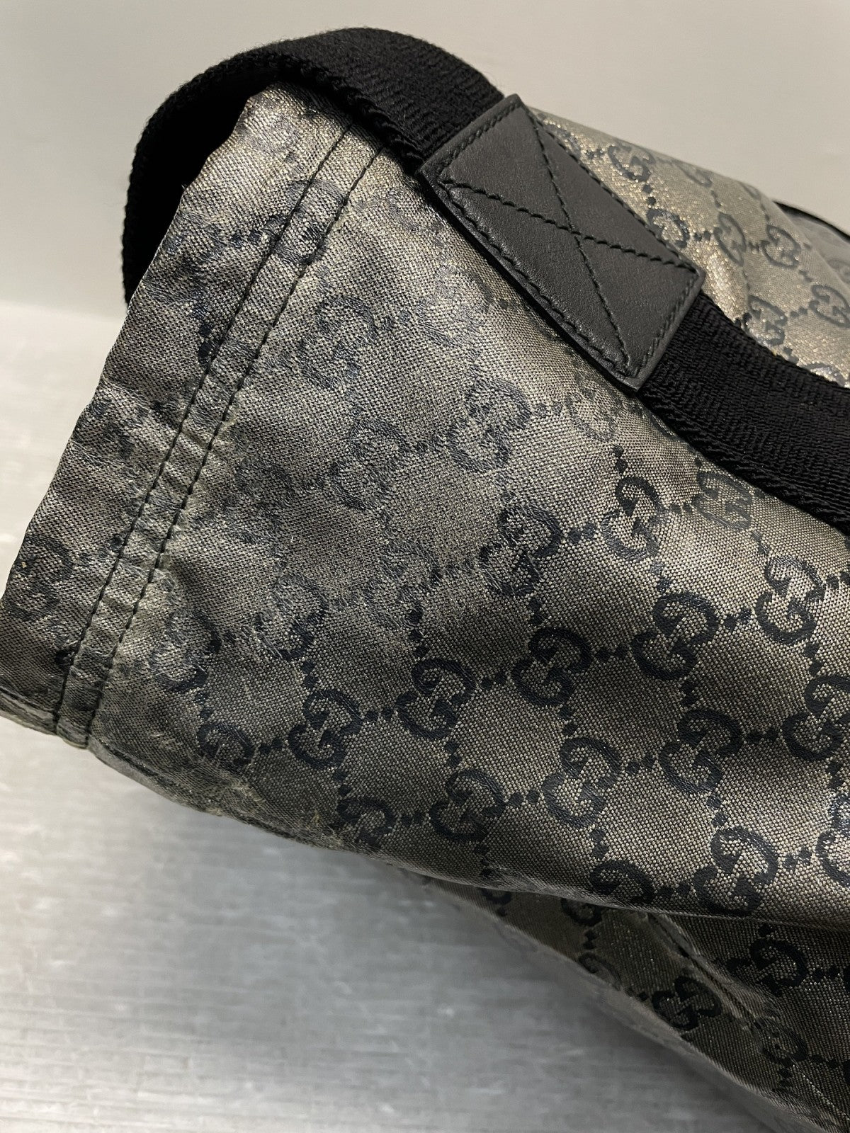 GUCCI GG クリスタル トートバッグ PVCレザー 203998