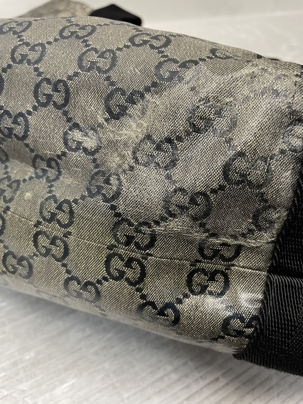 GUCCI GG クリスタル トートバッグ PVCレザー 203998