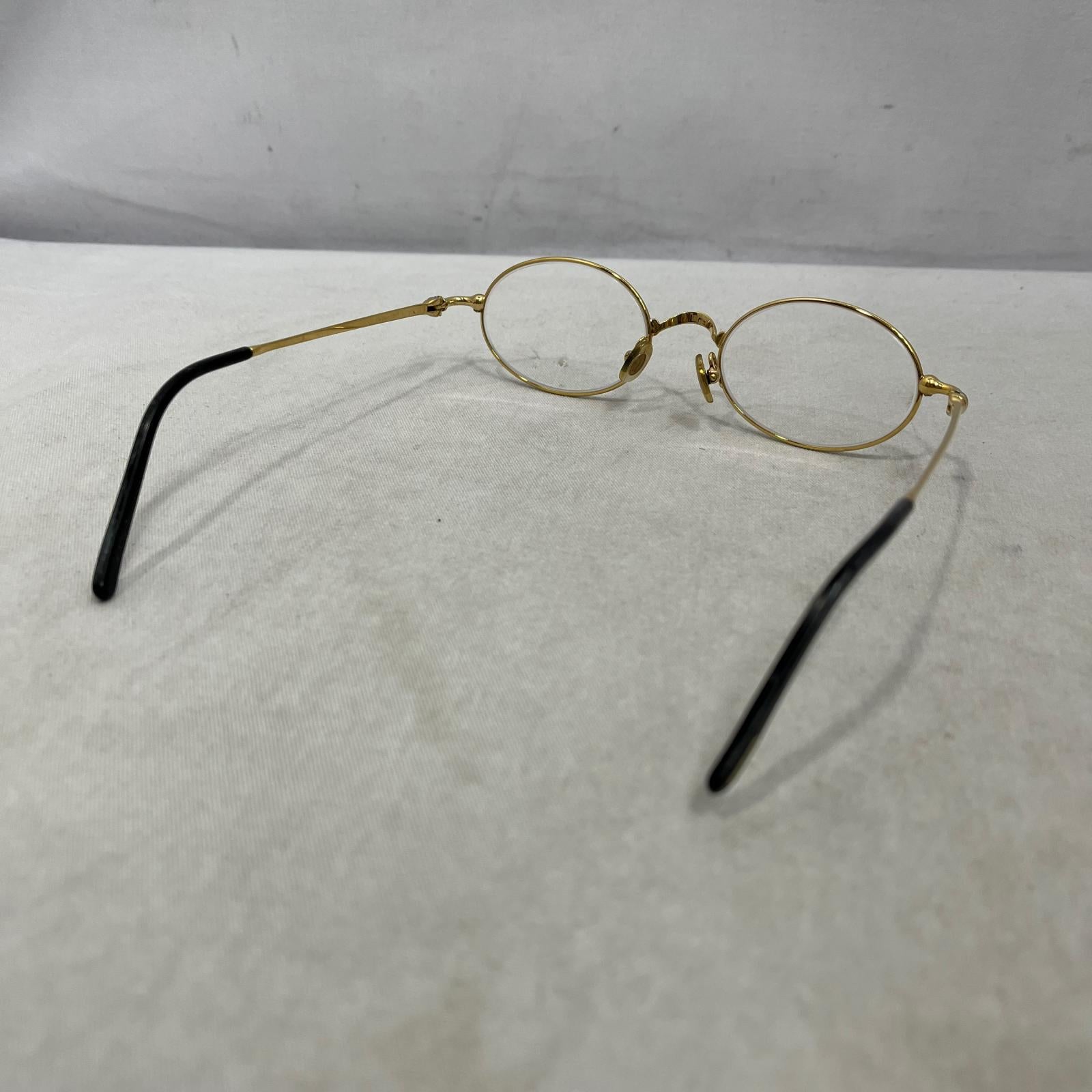Cartier ヴィンテージ オーバルフレームメガネ ゴールドカラー