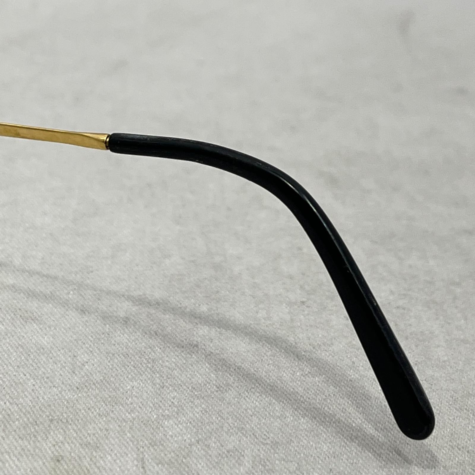Cartier ヴィンテージ オーバルフレームメガネ ゴールドカラー