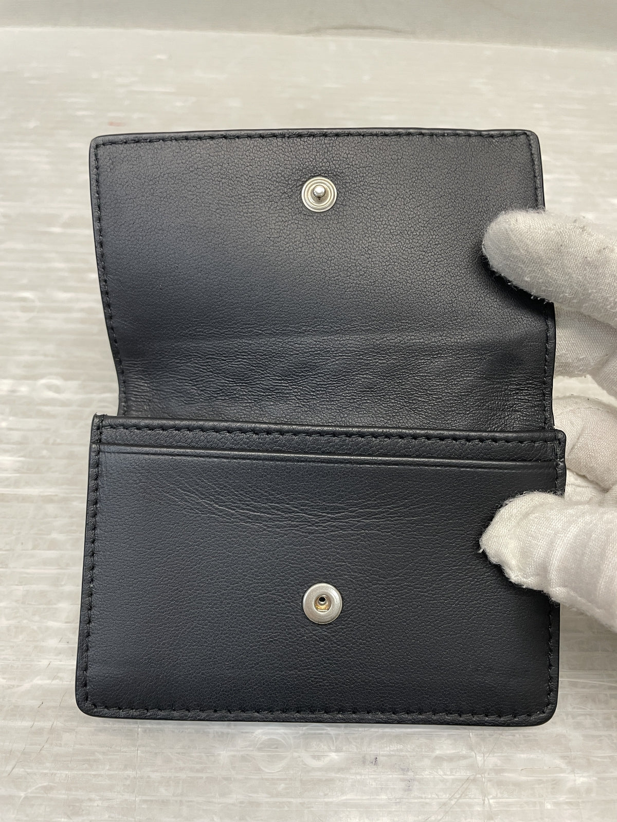 BOTTEGA VENETA イントレチャート カードケース 黒