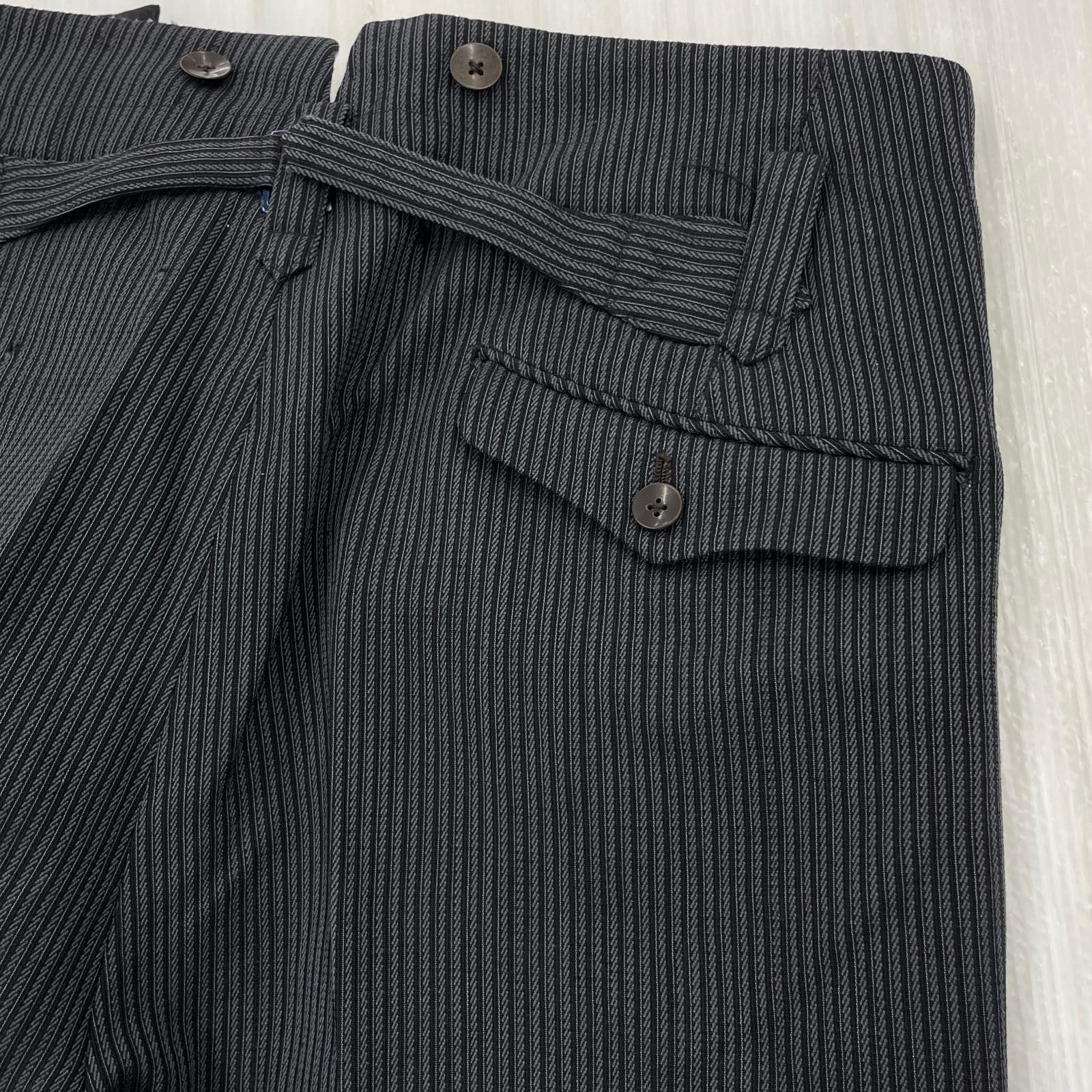 パンツ DEPONIRTホック 60s~ ストライプスラックス W32 ブラック