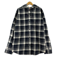 長袖シャツ Supreme 26SS Hooded Flannel Shirt L 黒白 L