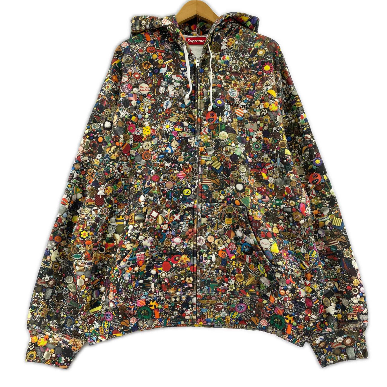 ジャケット Supreme×Mike Kelley Zip Up Hooded Sweatshirt ジップパーカー XL マルチ マルチカラー