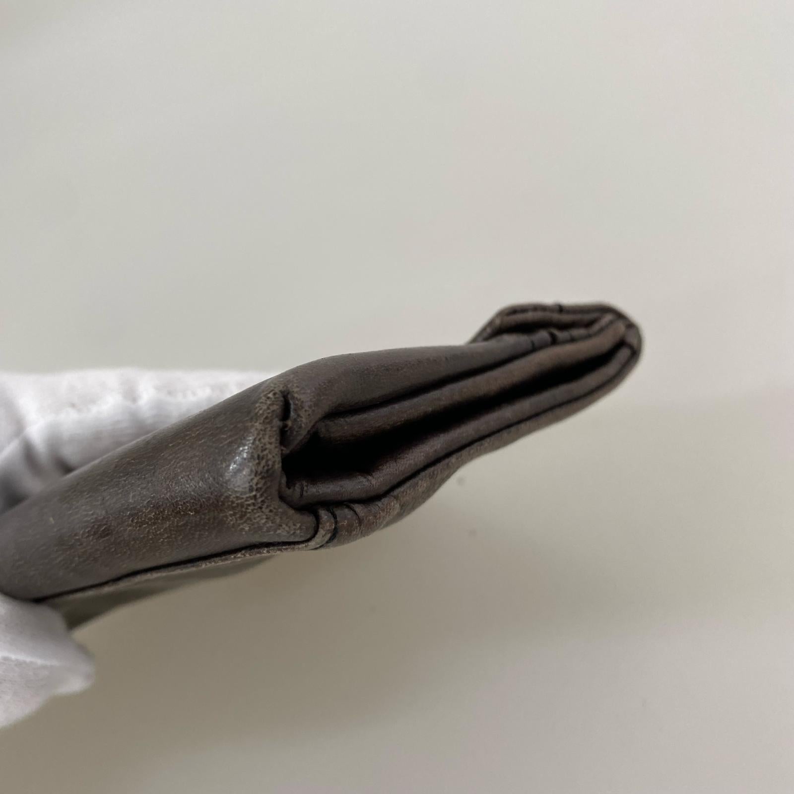 コンパクトウォレット Y's レザー コンパクトウォレット ブラウン
