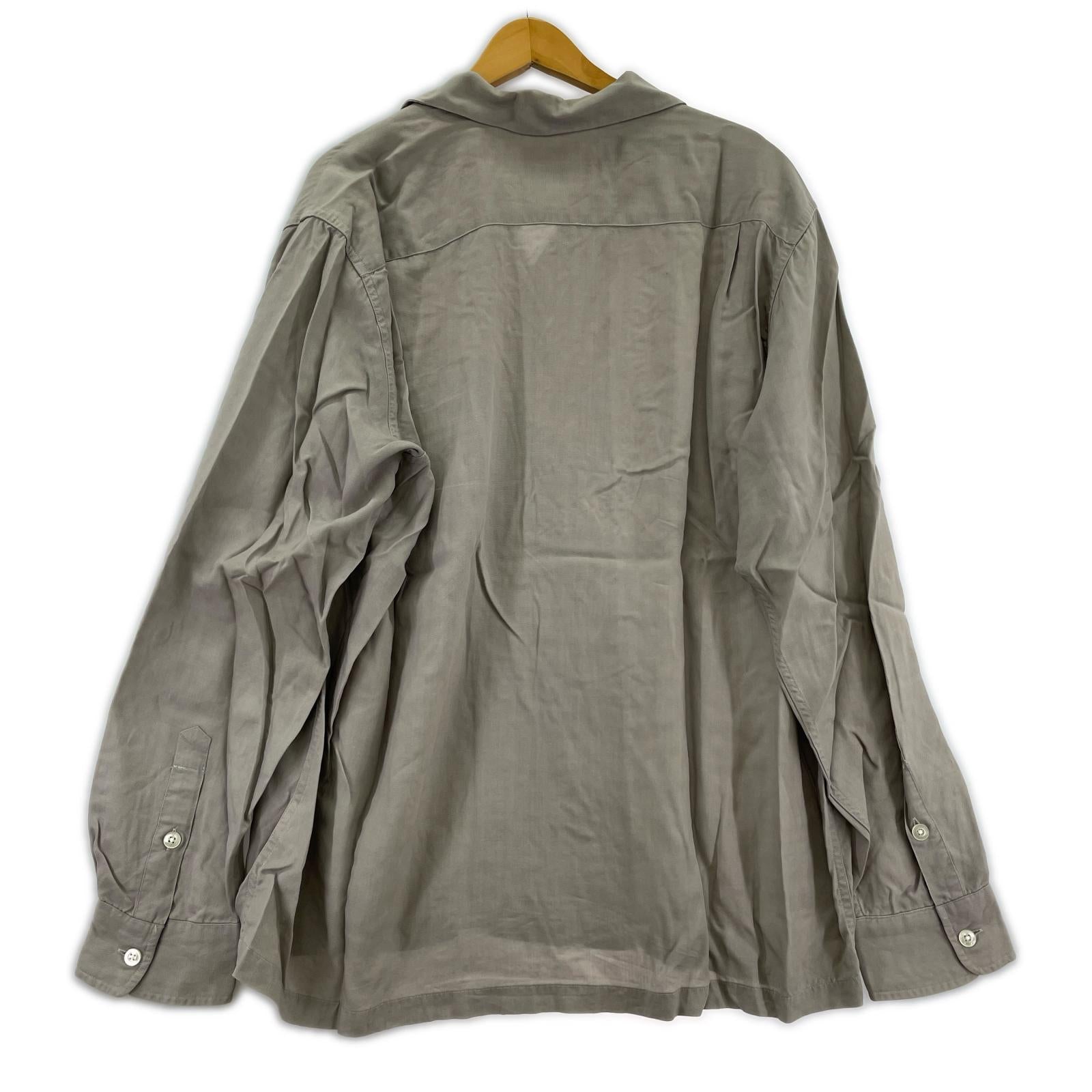 長袖シャツ WACKO MARIA 50's SHIRT リヨセル オープンカラーシャツ XL グレー グレー
