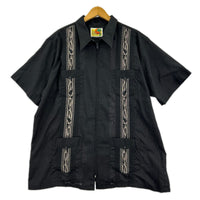 半袖シャツ guayabera キューバシャツ BLK ブラック