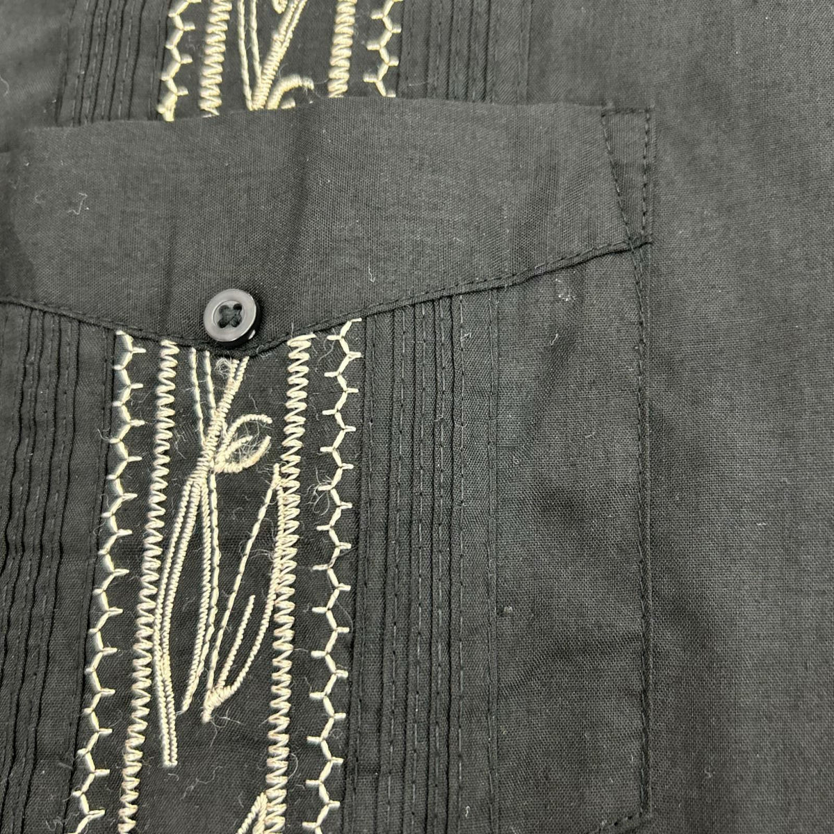 半袖シャツ guayabera キューバシャツ BLK ブラック