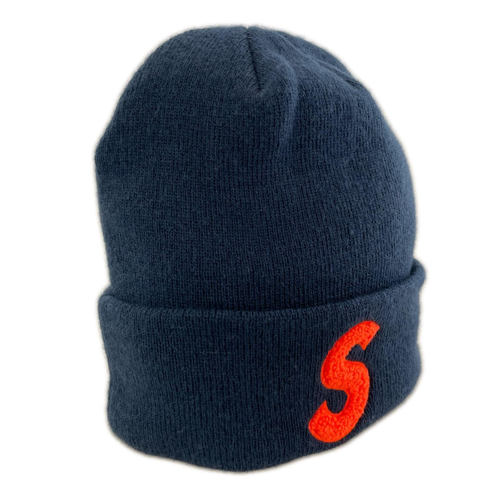 ニットキャップ S Logo Beanie 紺 ネイビー