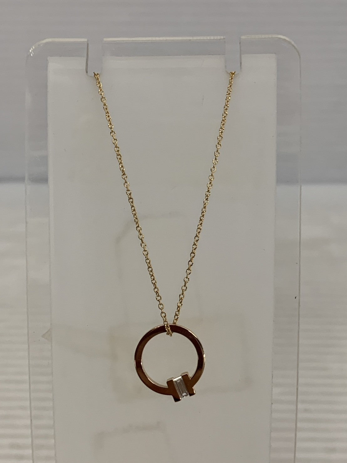 Tiffany&Co./Tサークルペンダント/Au750