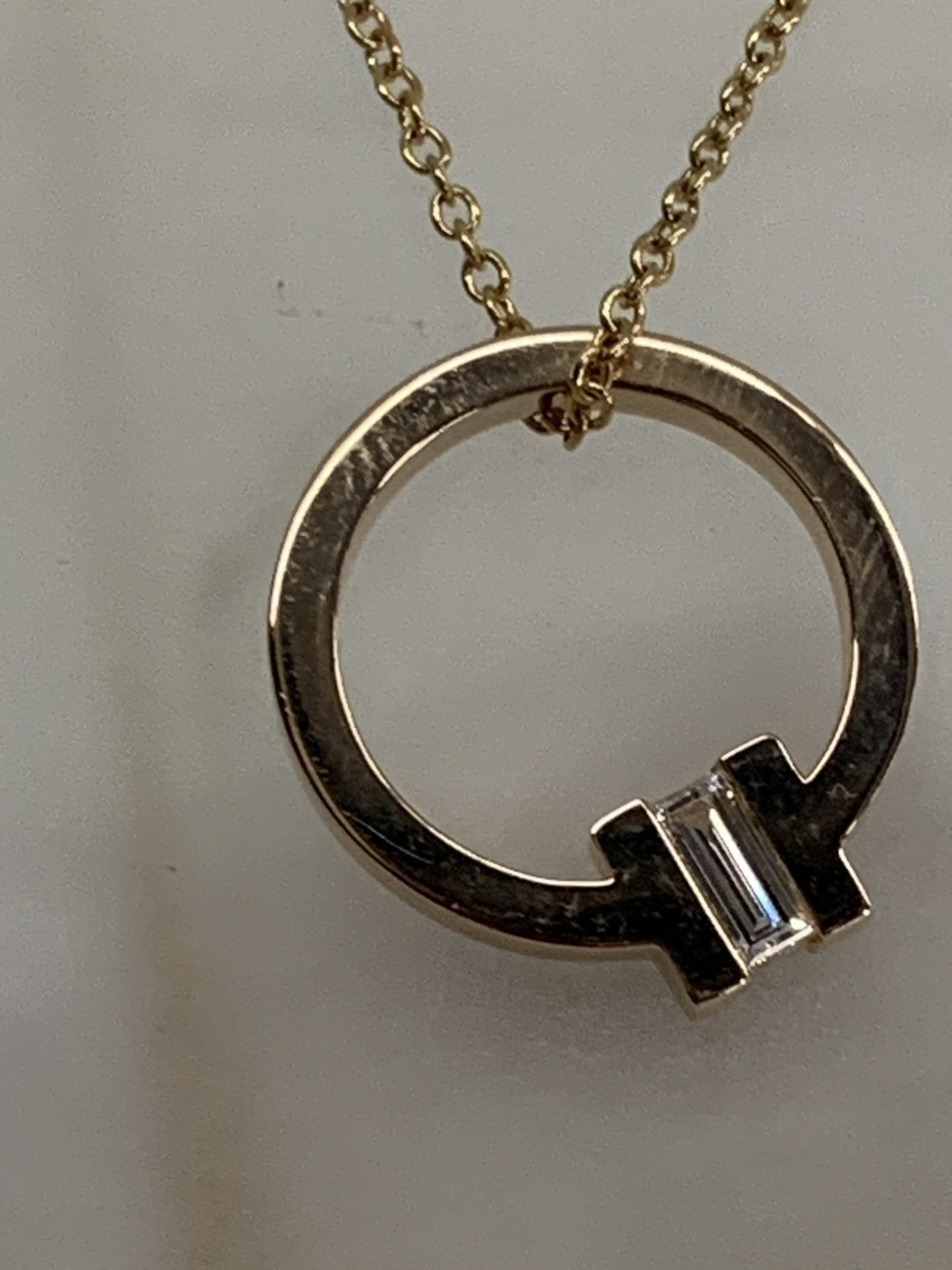 Tiffany&Co./Tサークルペンダント/Au750