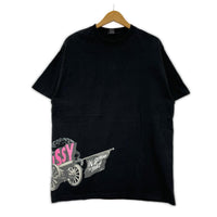 半袖Tシャツ 大砲/爆弾スカル/黒 L ブラック