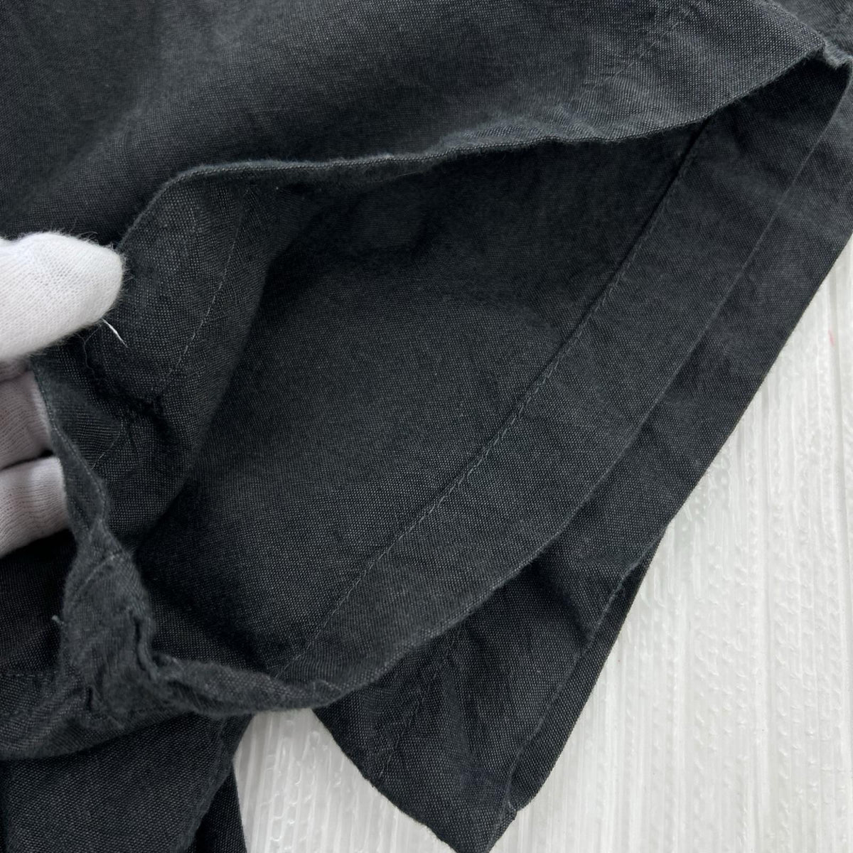 半袖シャツ LOOSE FIT ワークシャツ 黒 2XL ブラック
