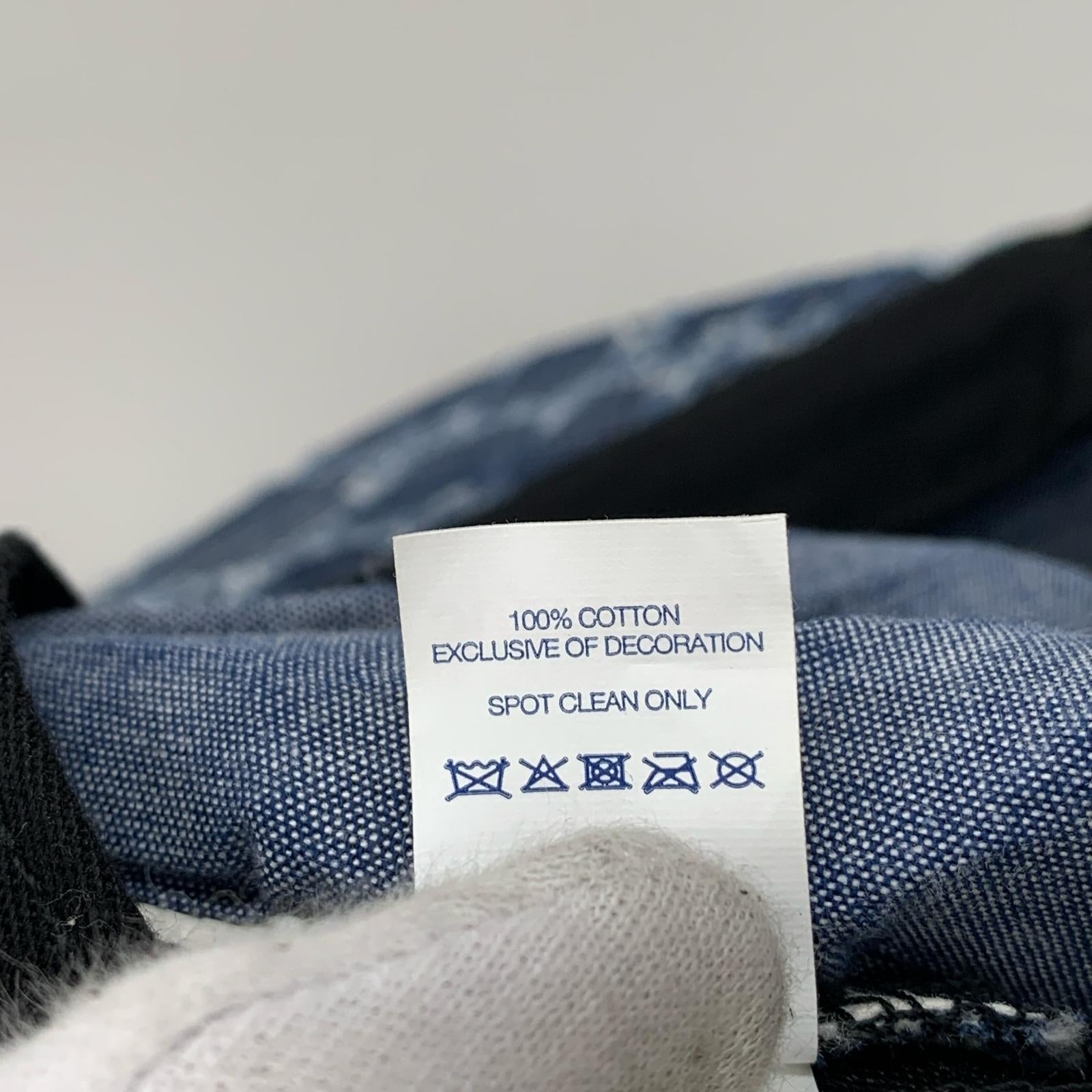 キャップ Supreme 25SS FRAYED CROC DENIM CAMP CAP 青 ブルー